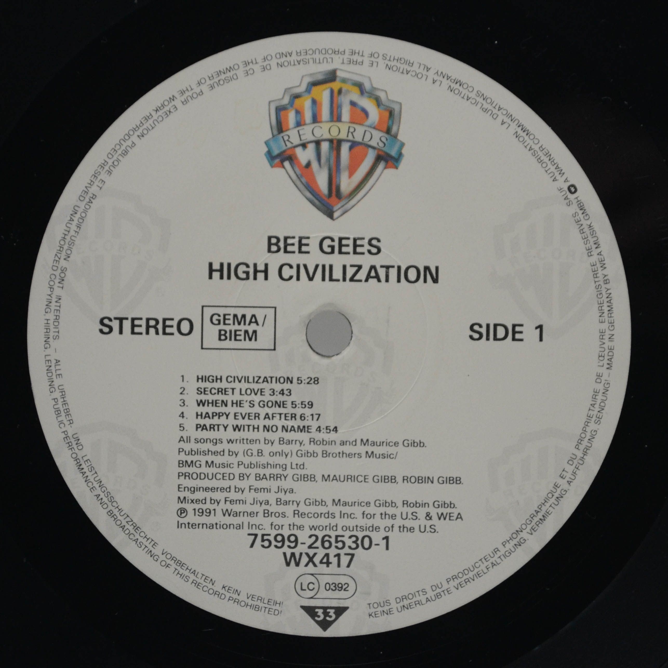Bee Gees — High Civilization, 1991