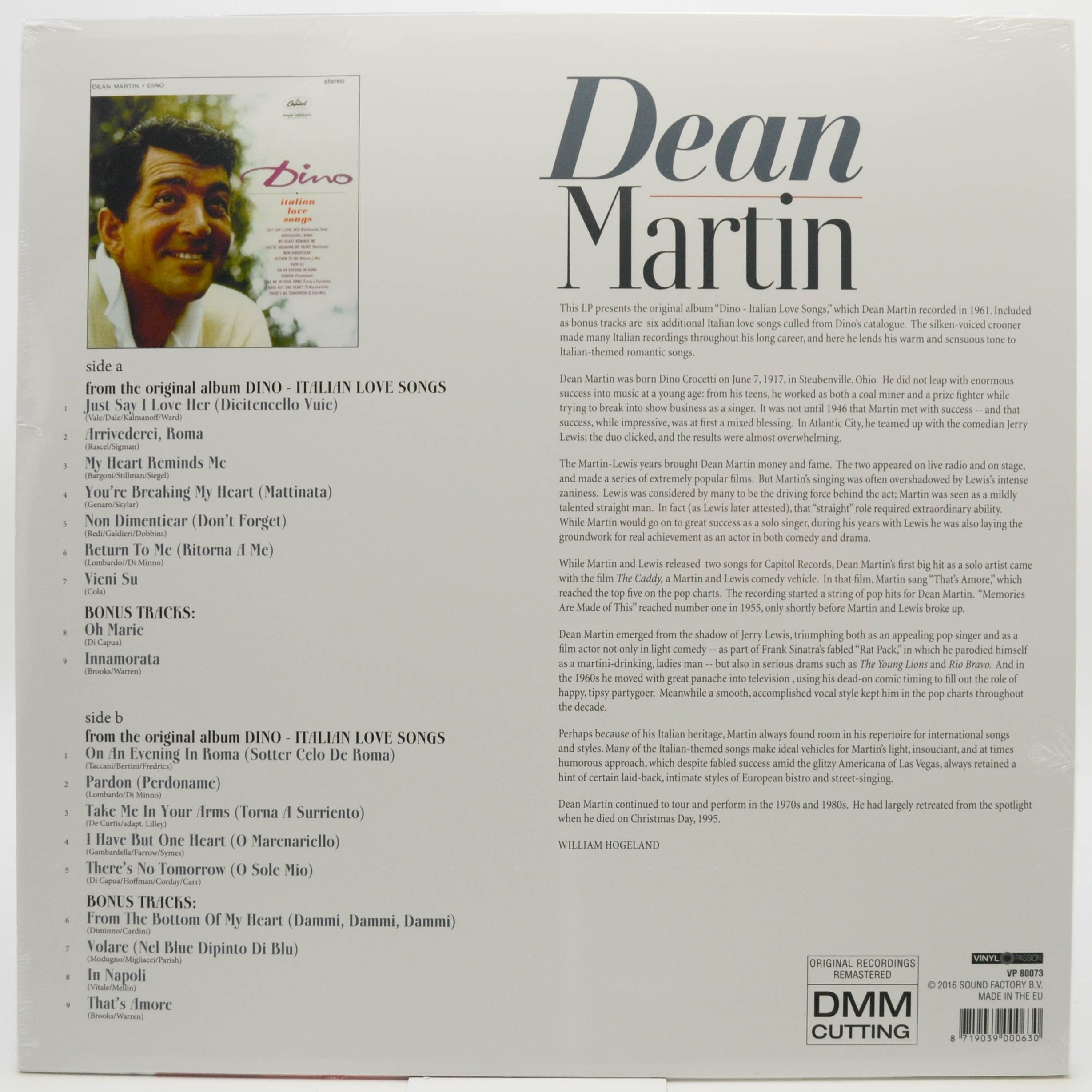Dean Martin — Dino: Italian Love Songs, 1962