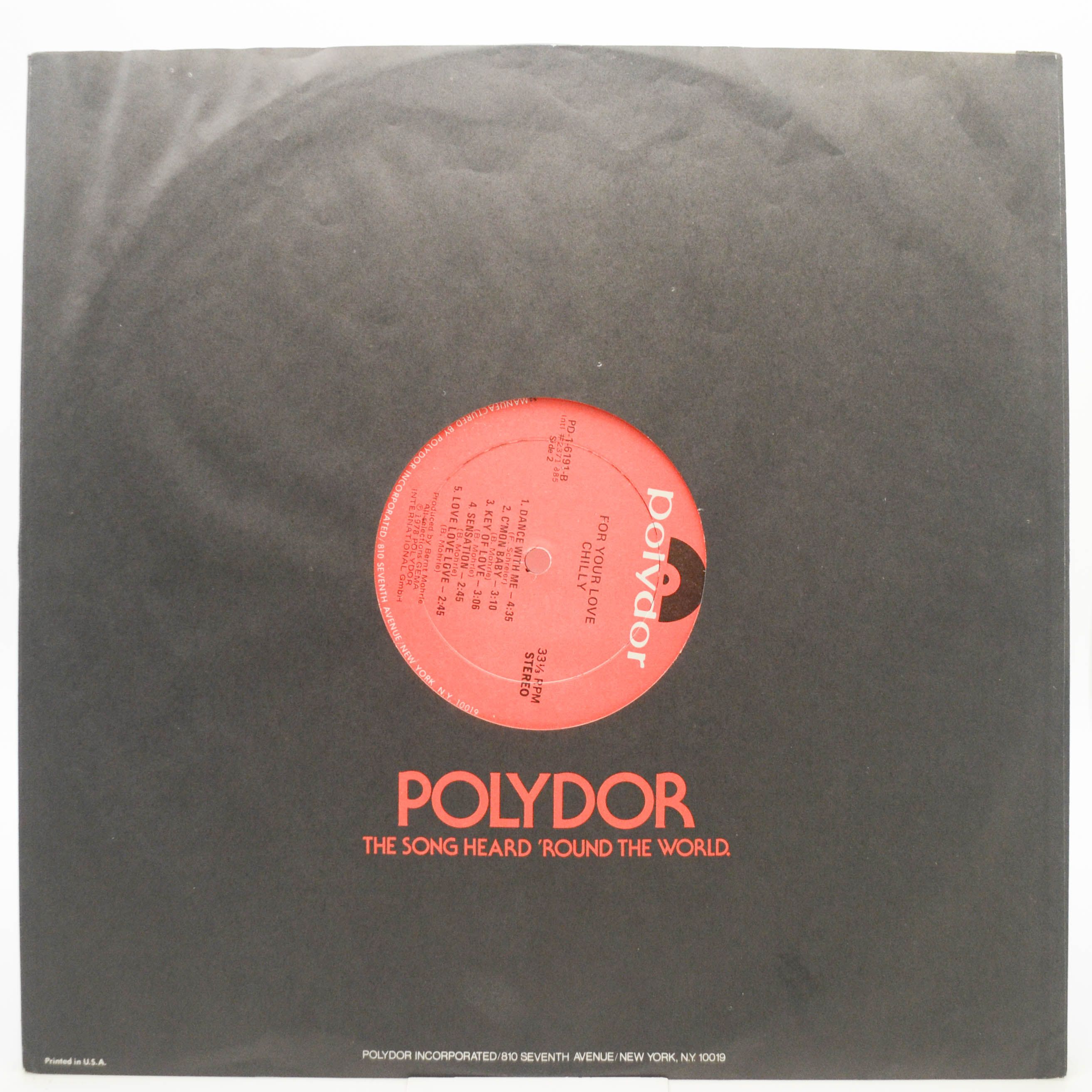 Chilly — For Your Love (USA), 1979