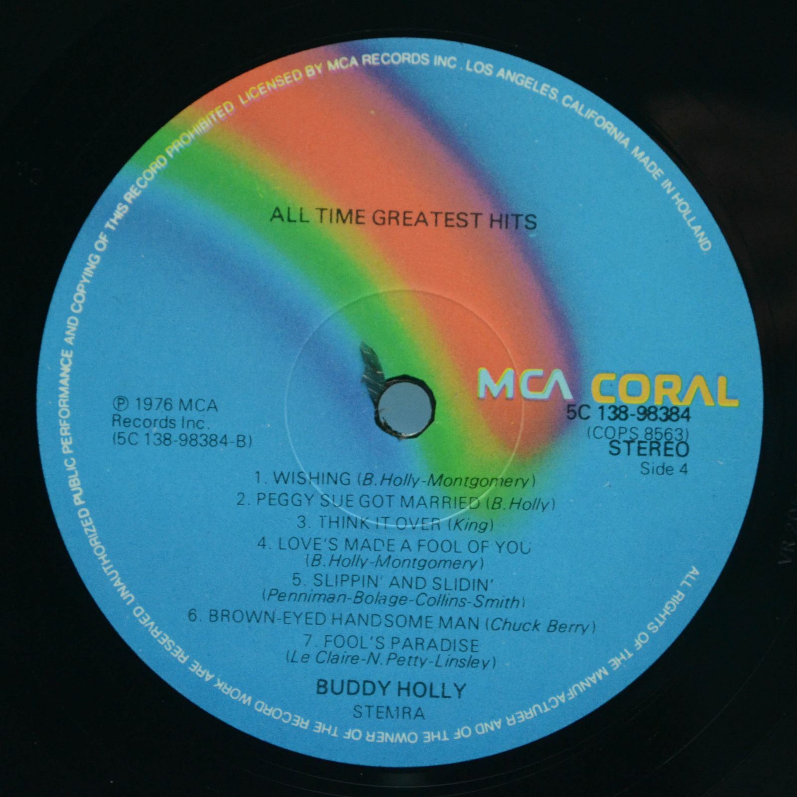 Buddy Holly — All Time Greatest Hits (2LP), 1976