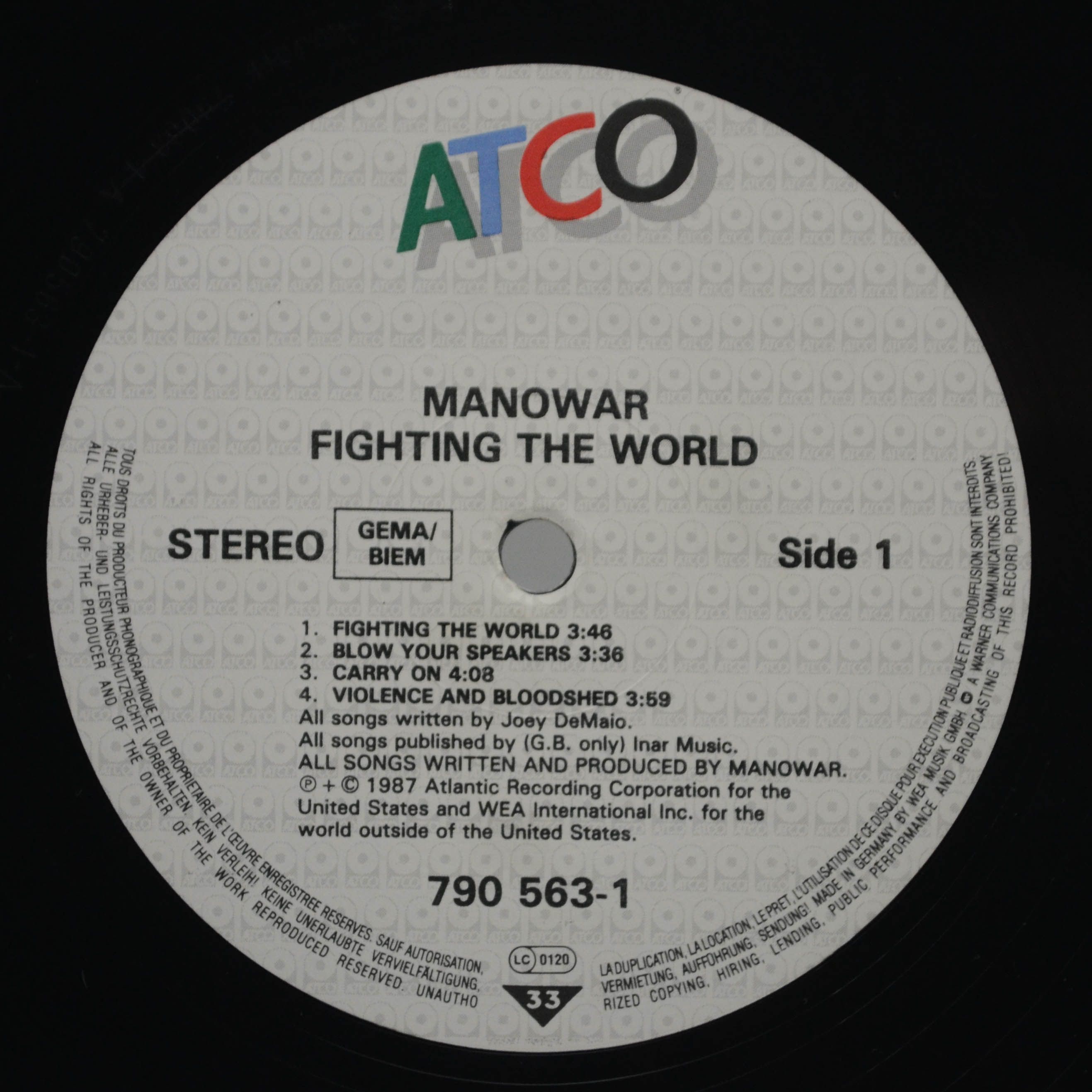 Manowar — Fighting The World, 1987