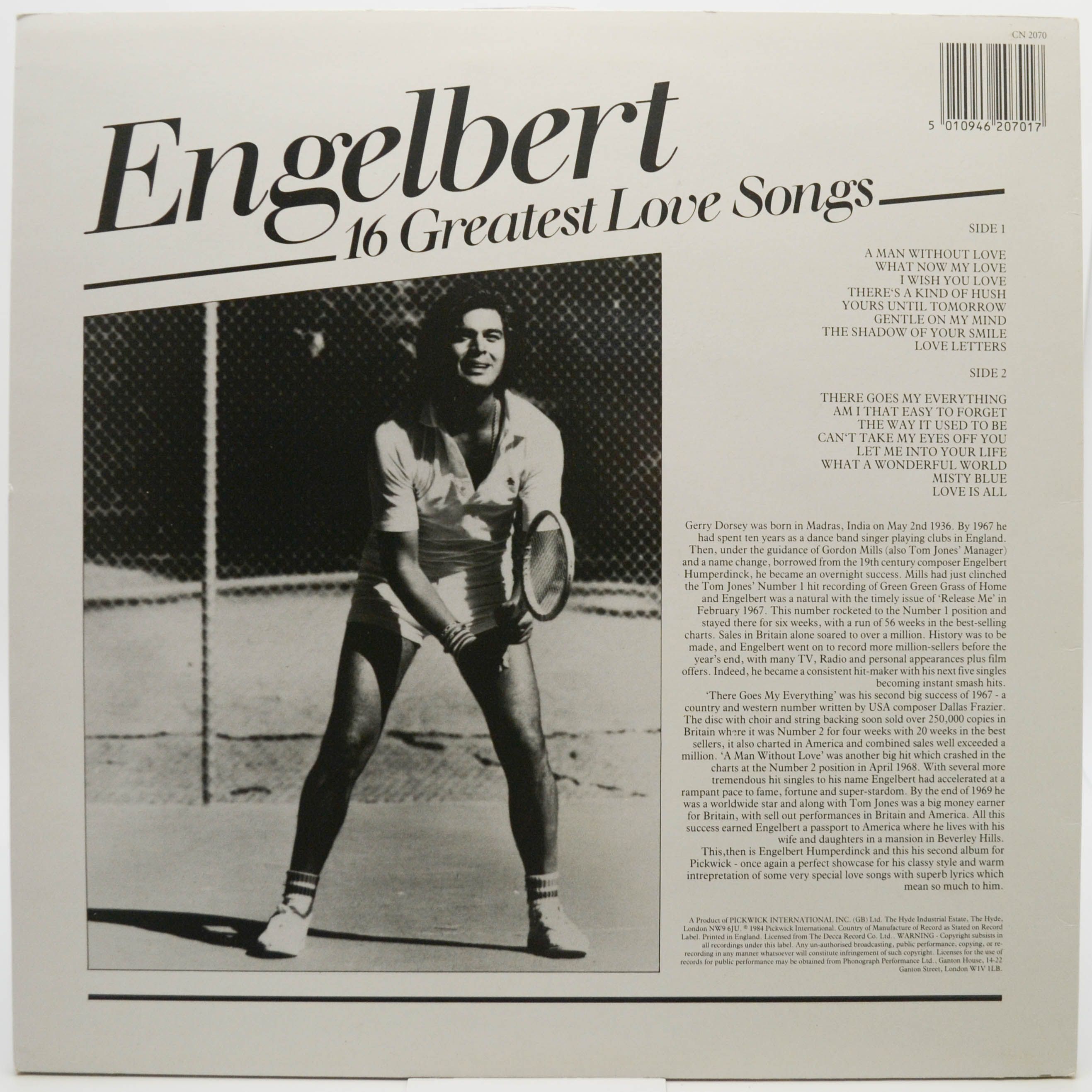 Engelbert Humperdinck — 16 Greatest Love Songs (UK), 1984