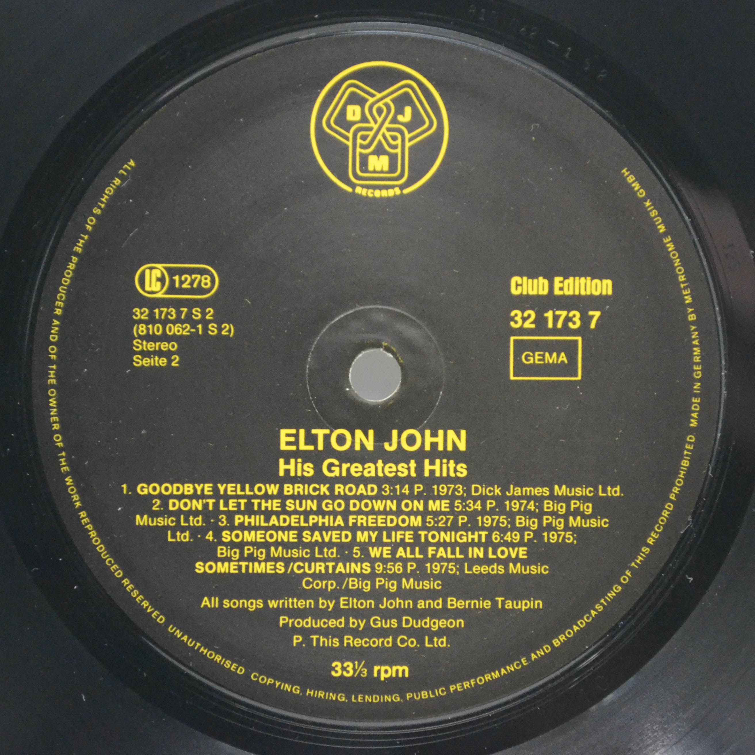 Elton John — His Greatest Hits, 1984