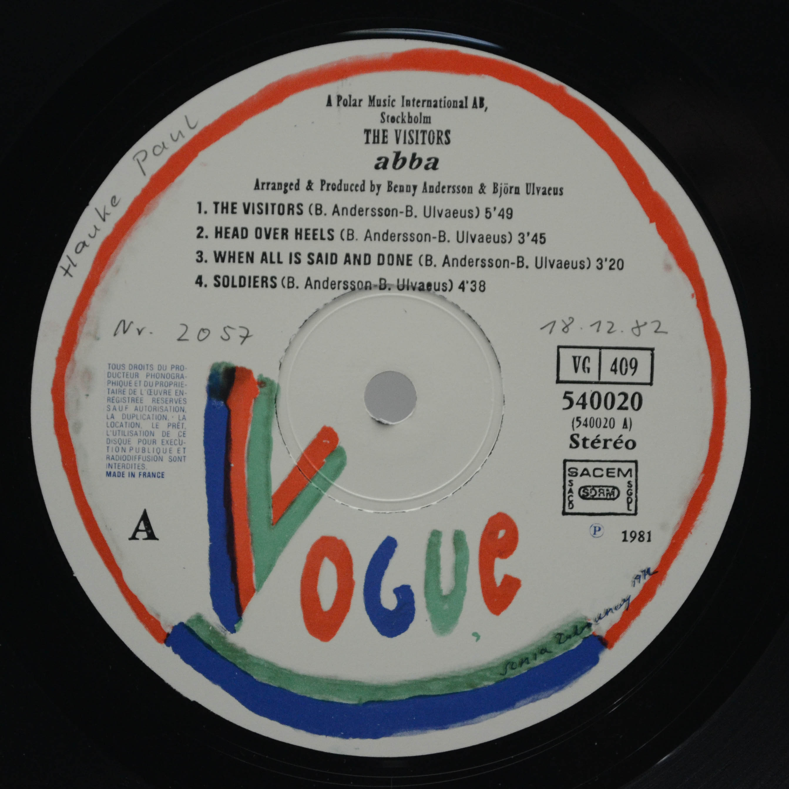 ABBA — The Visitors, 1981