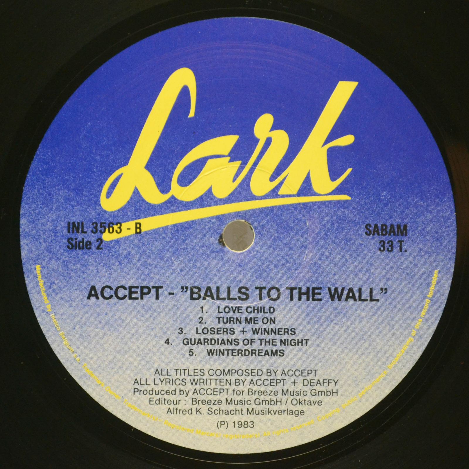 Accept — Balls To The Wall, 1983