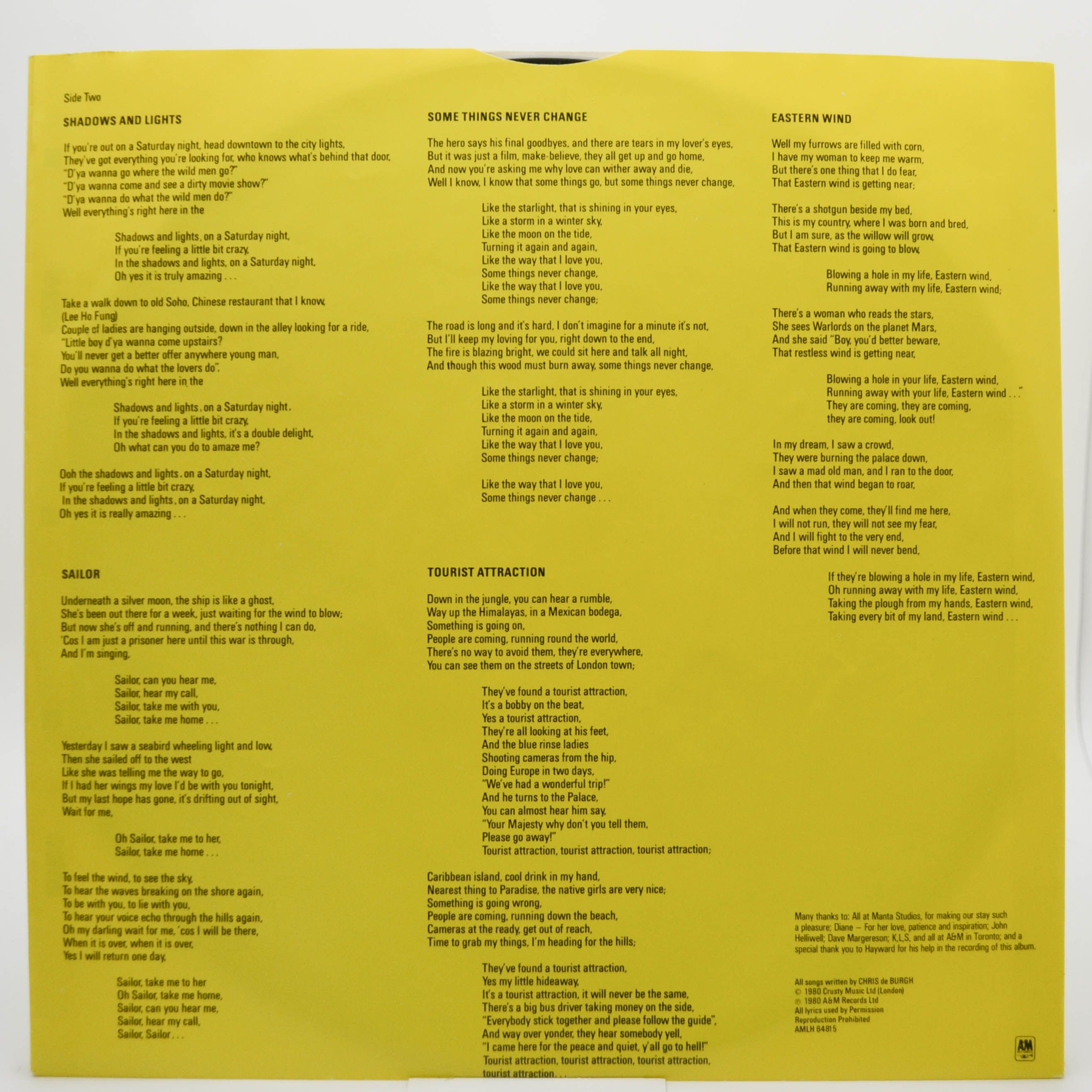 Chris de Burgh — Eastern Wind, 1980