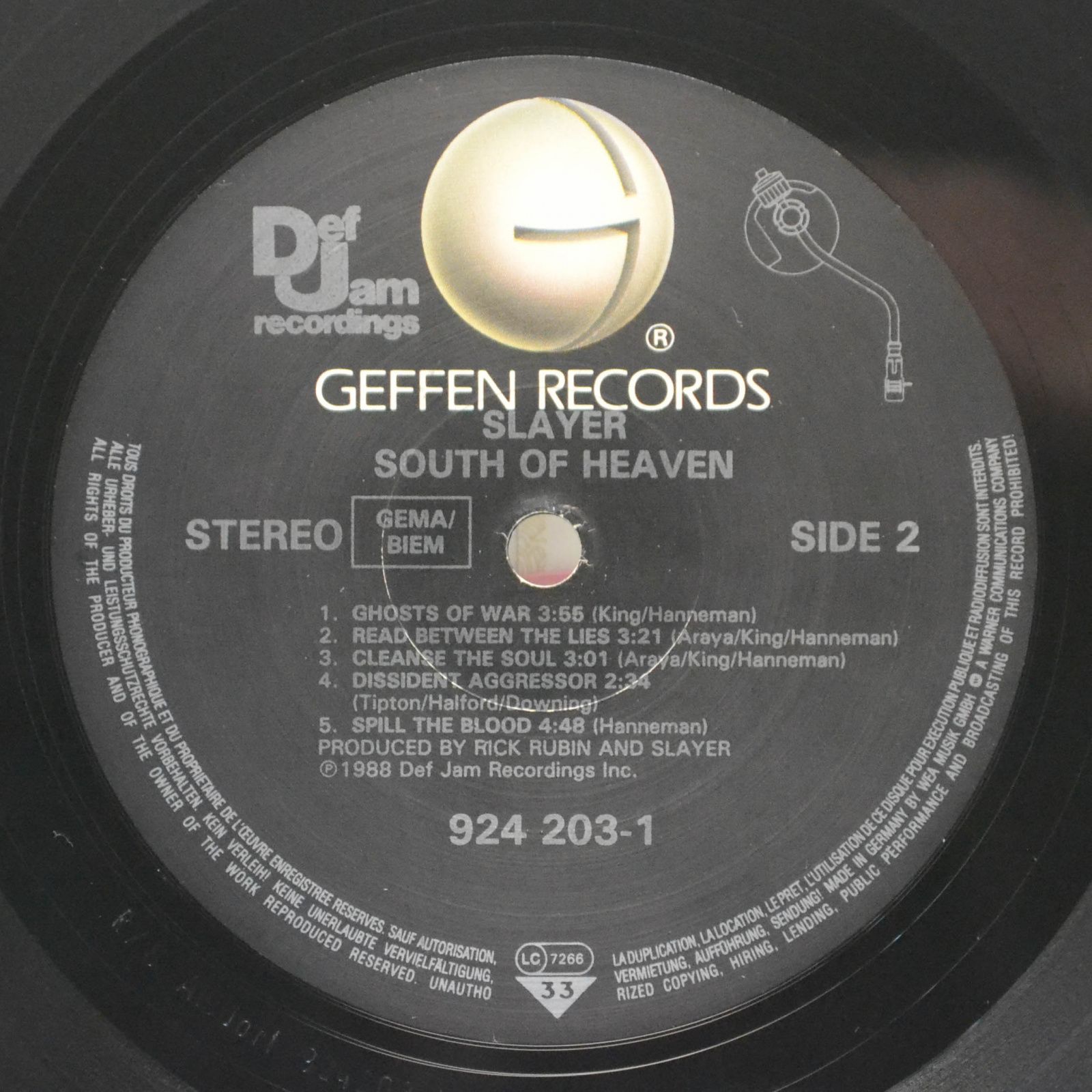 Slayer — South Of Heaven, 1988