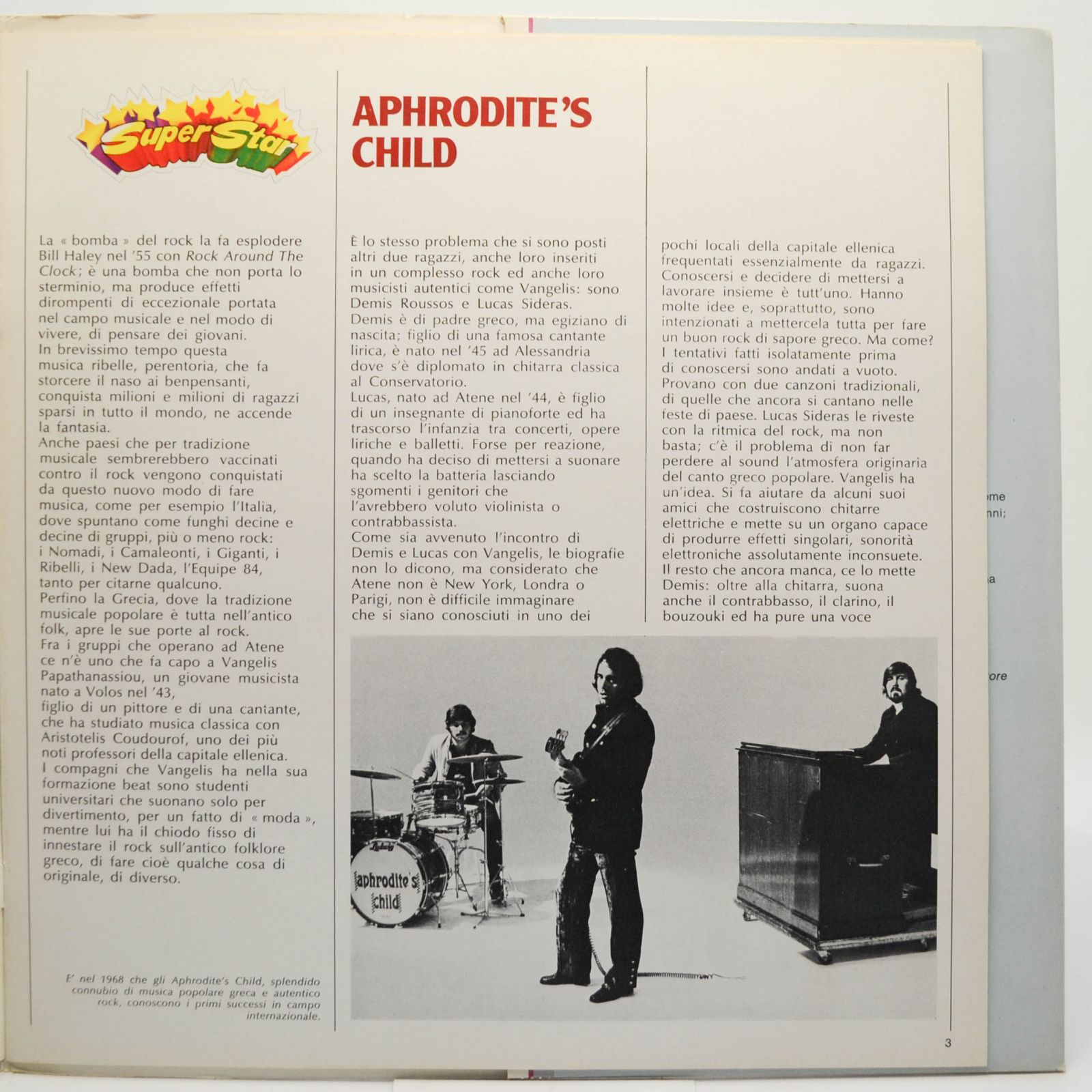 Aphrodite's Child — Aphrodite's Child (booklet), 1982