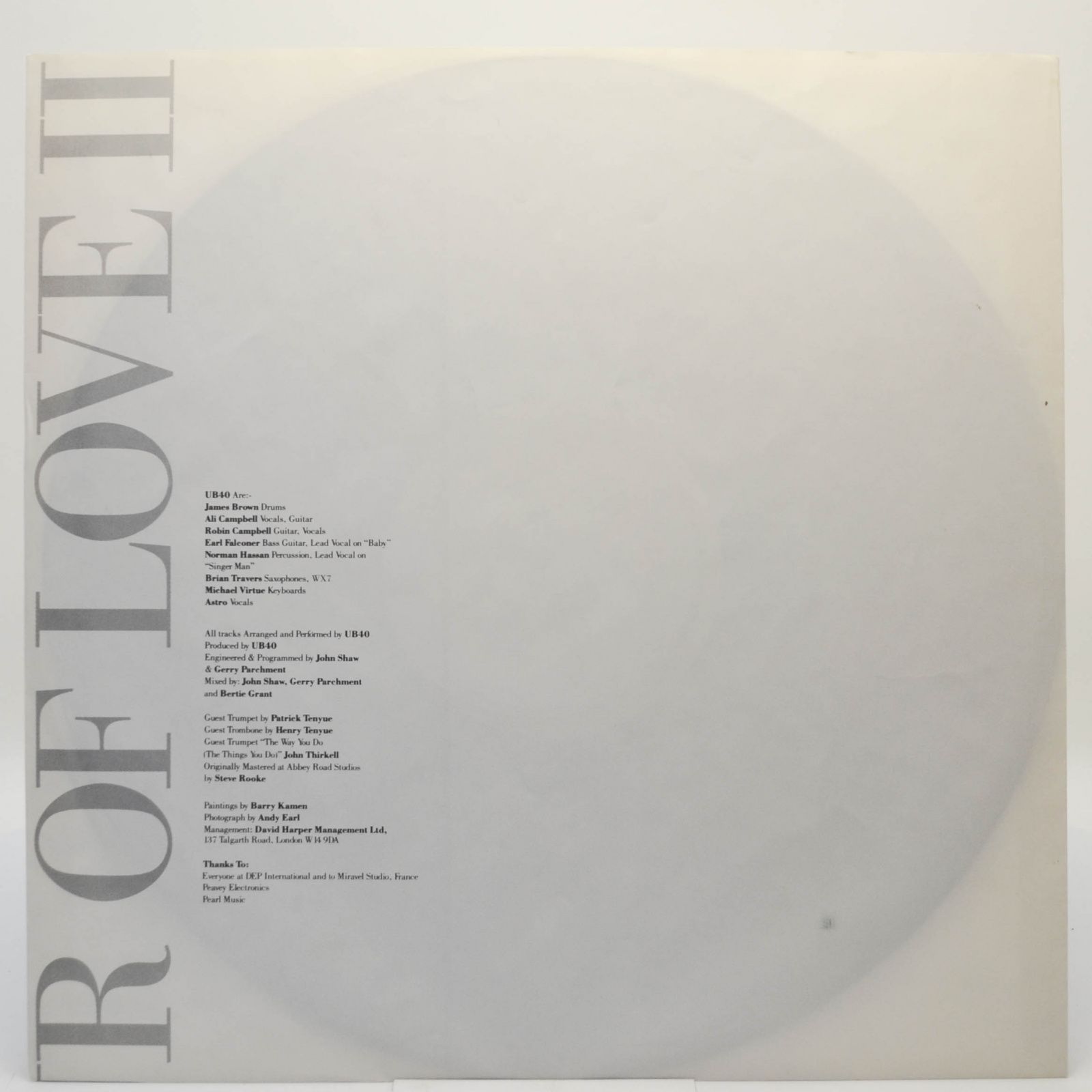 UB40 — Labour Of Love II, 1989