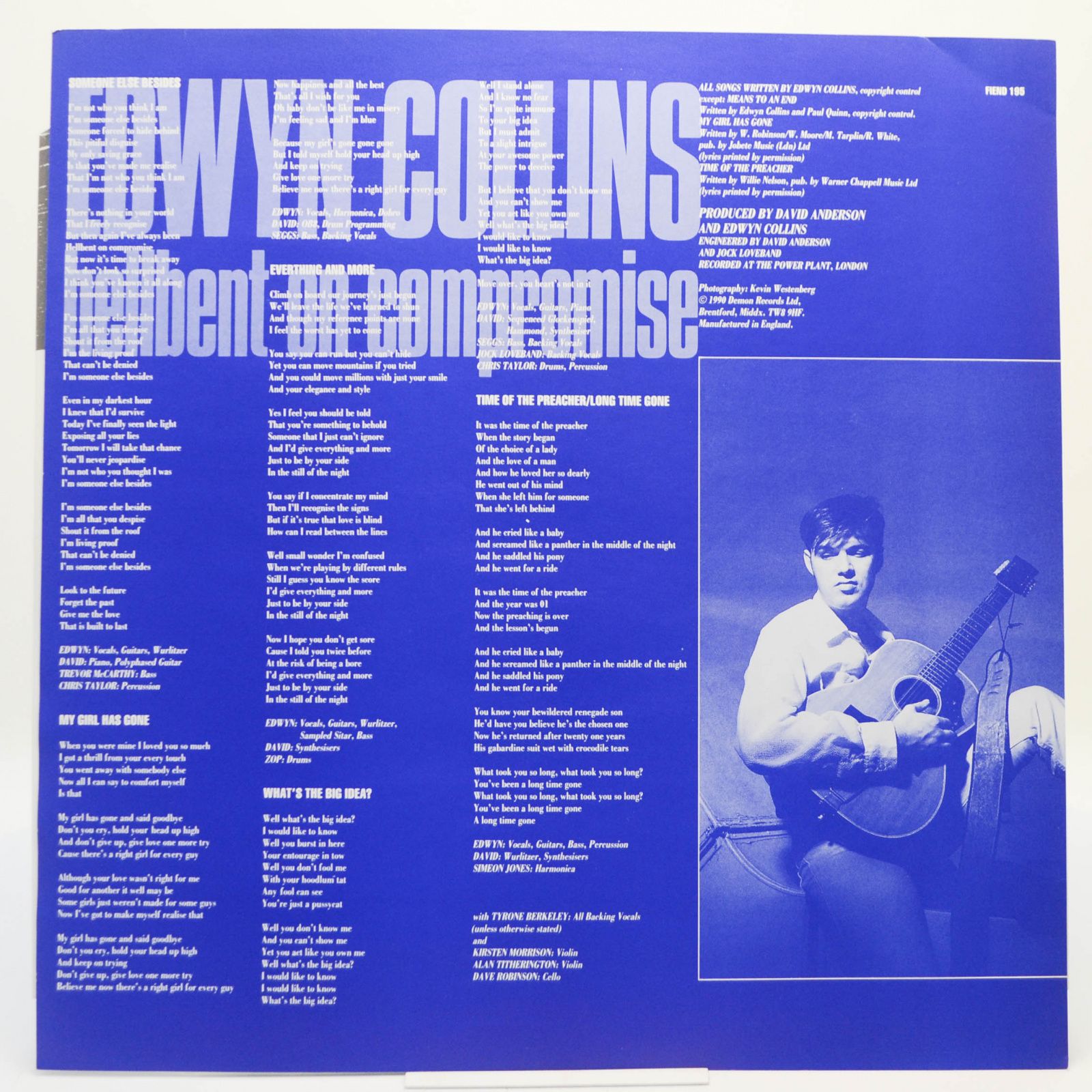 Edwyn Collins — Hellbent On Compromise (UK), 1990