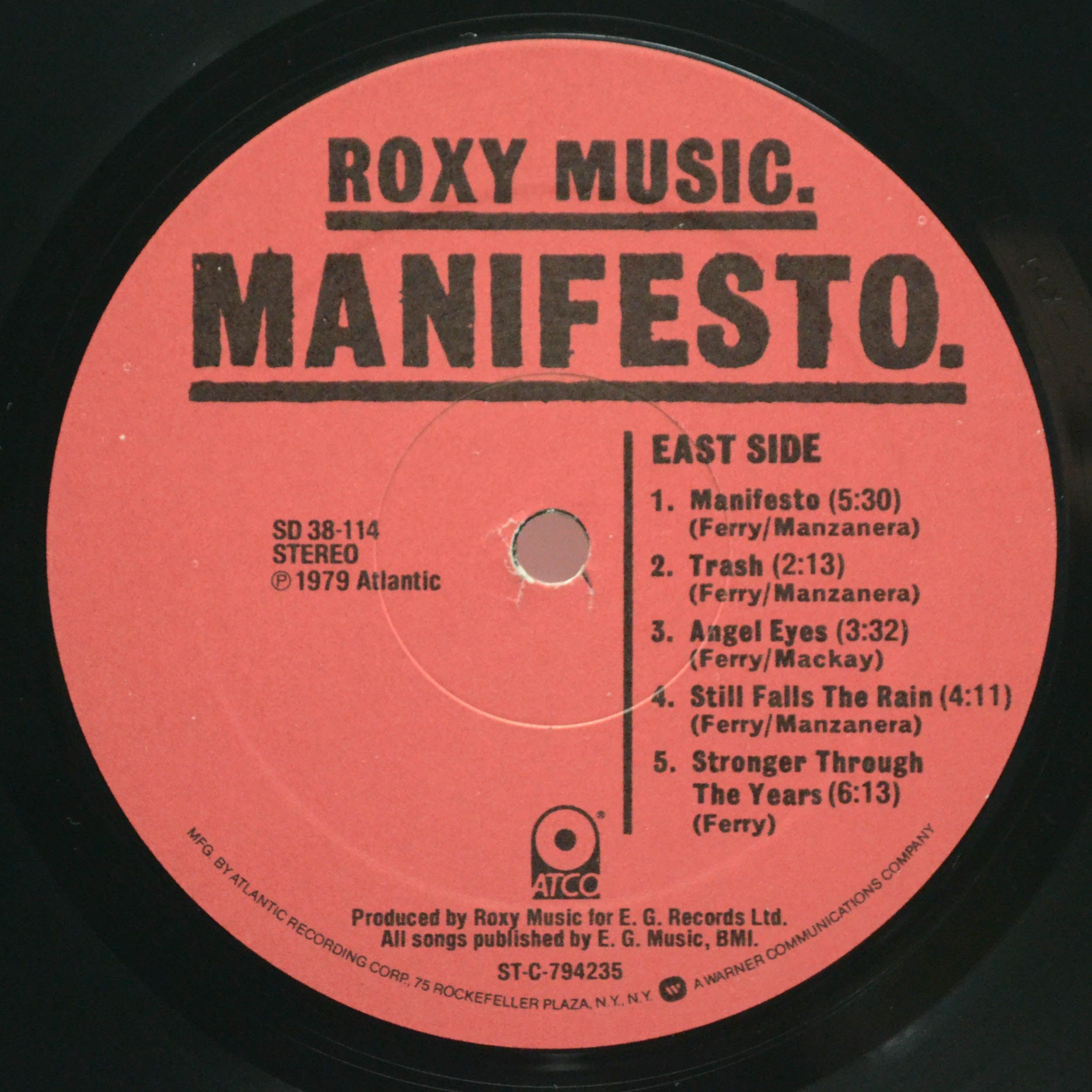 Roxy Music — Manifesto (USA), 1979
