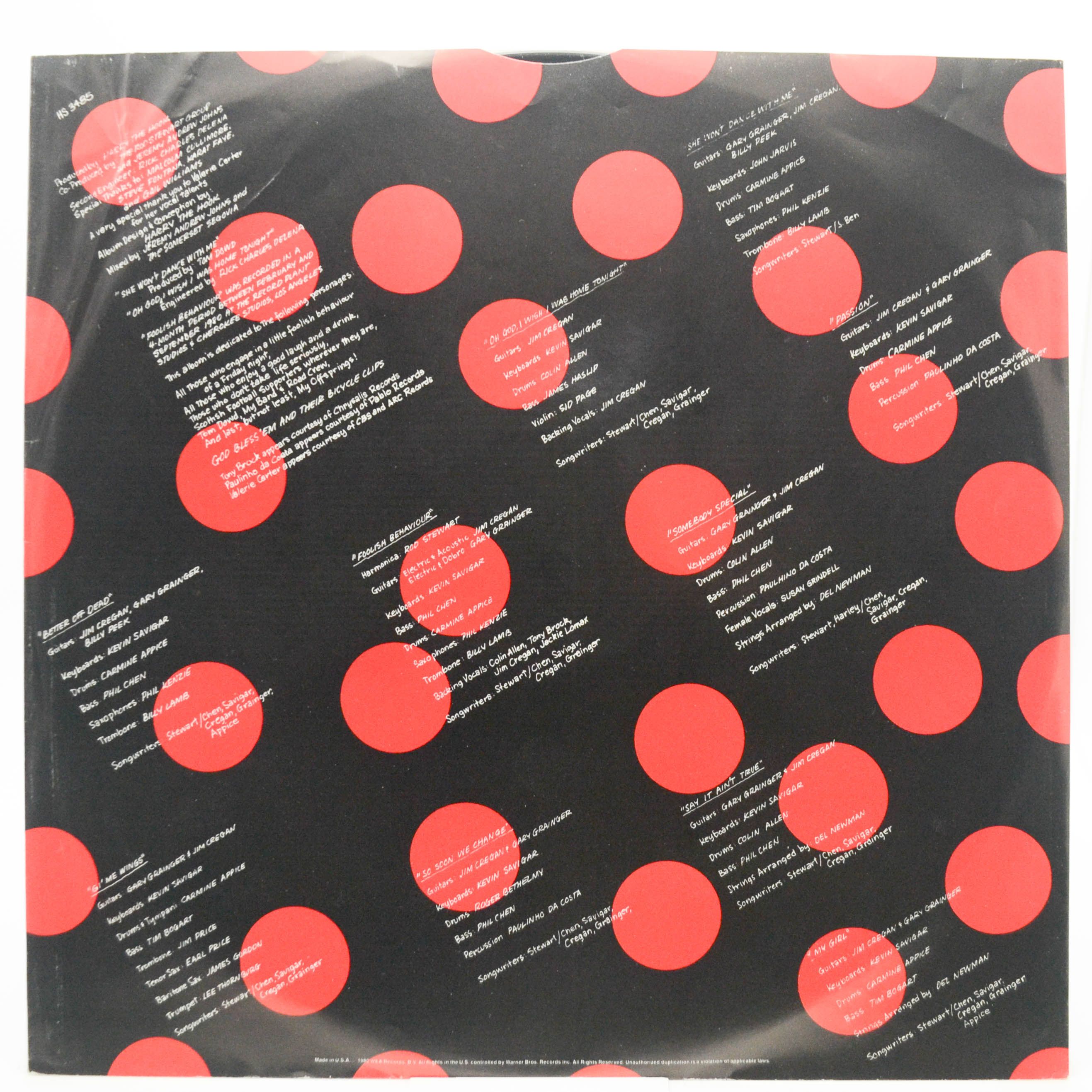 Rod Stewart — Foolish Behaviour (USA, poster), 1980