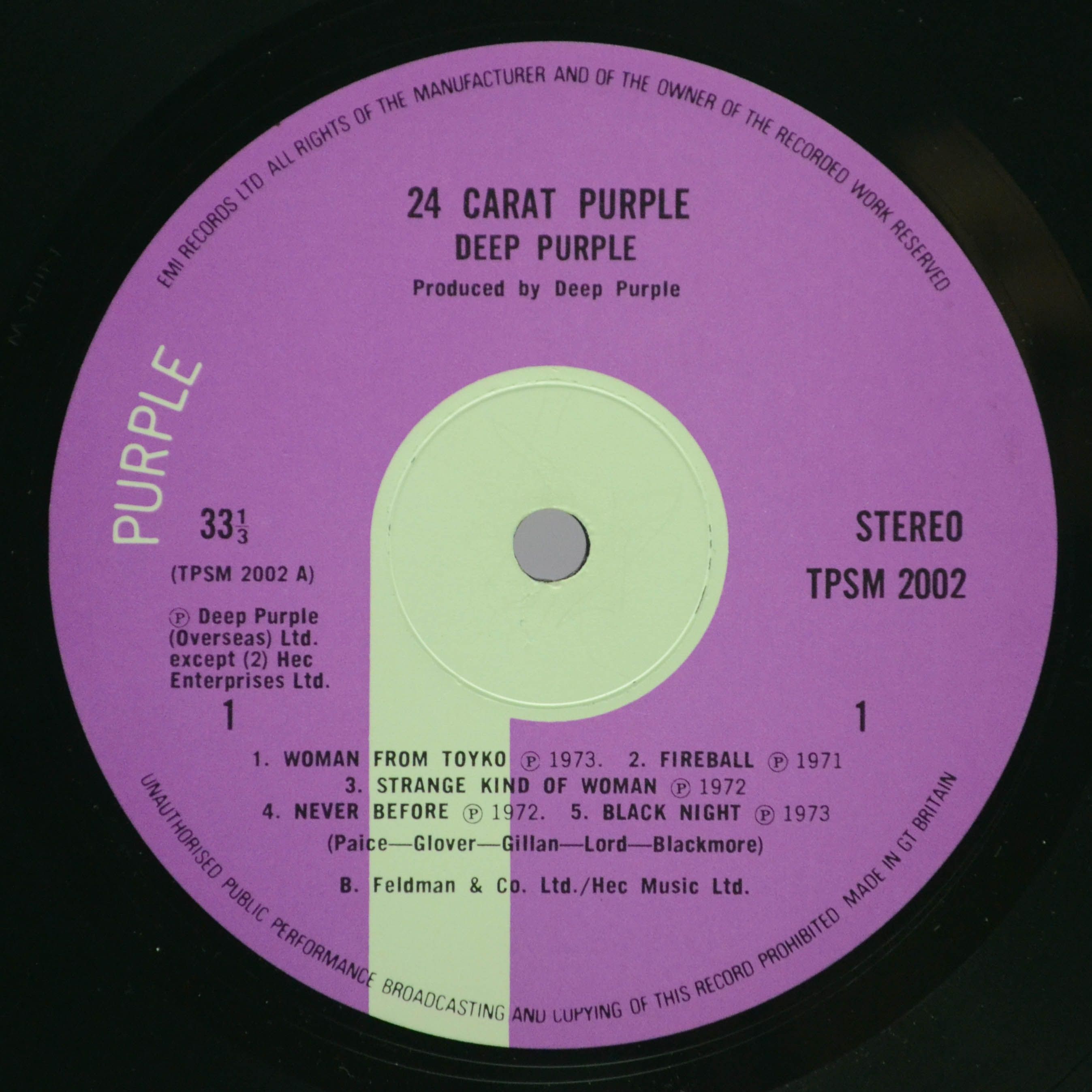 Deep Purple — 24 Carat Purple (UK), 1975