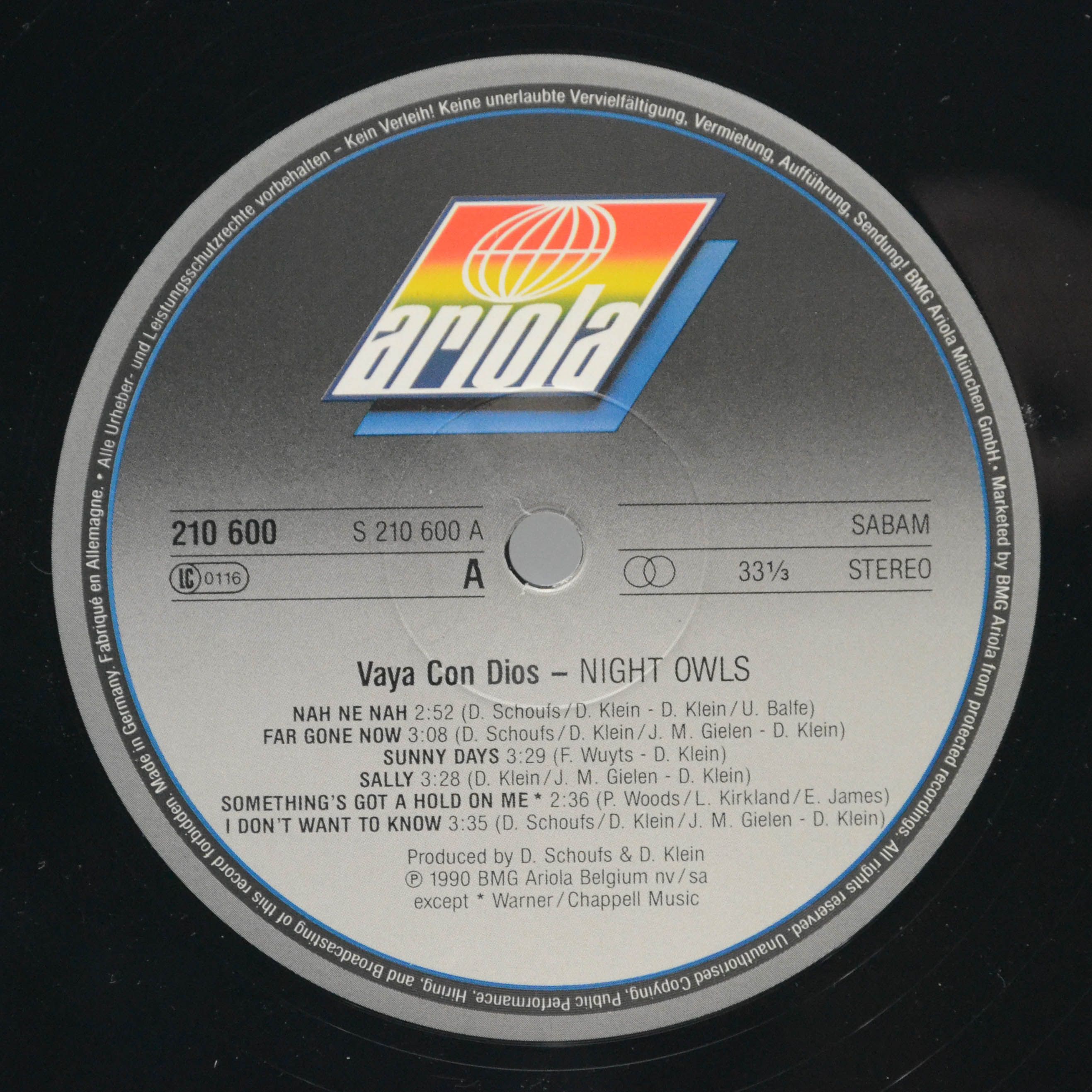 Vaya Con Dios — Night Owls, 1990