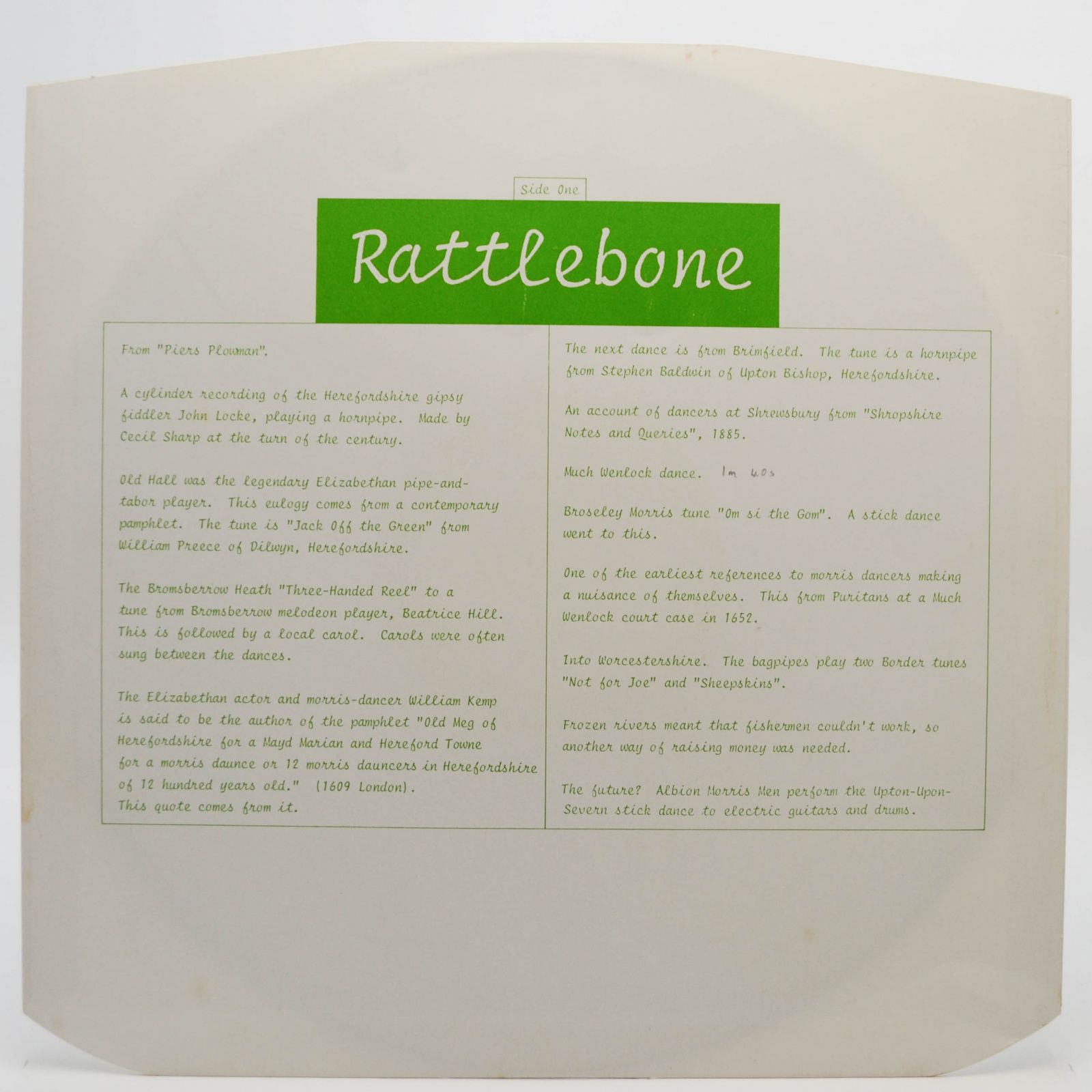 Ashley Hutchings — Rattlebone & Ploughjack (1-st, UK), 1976