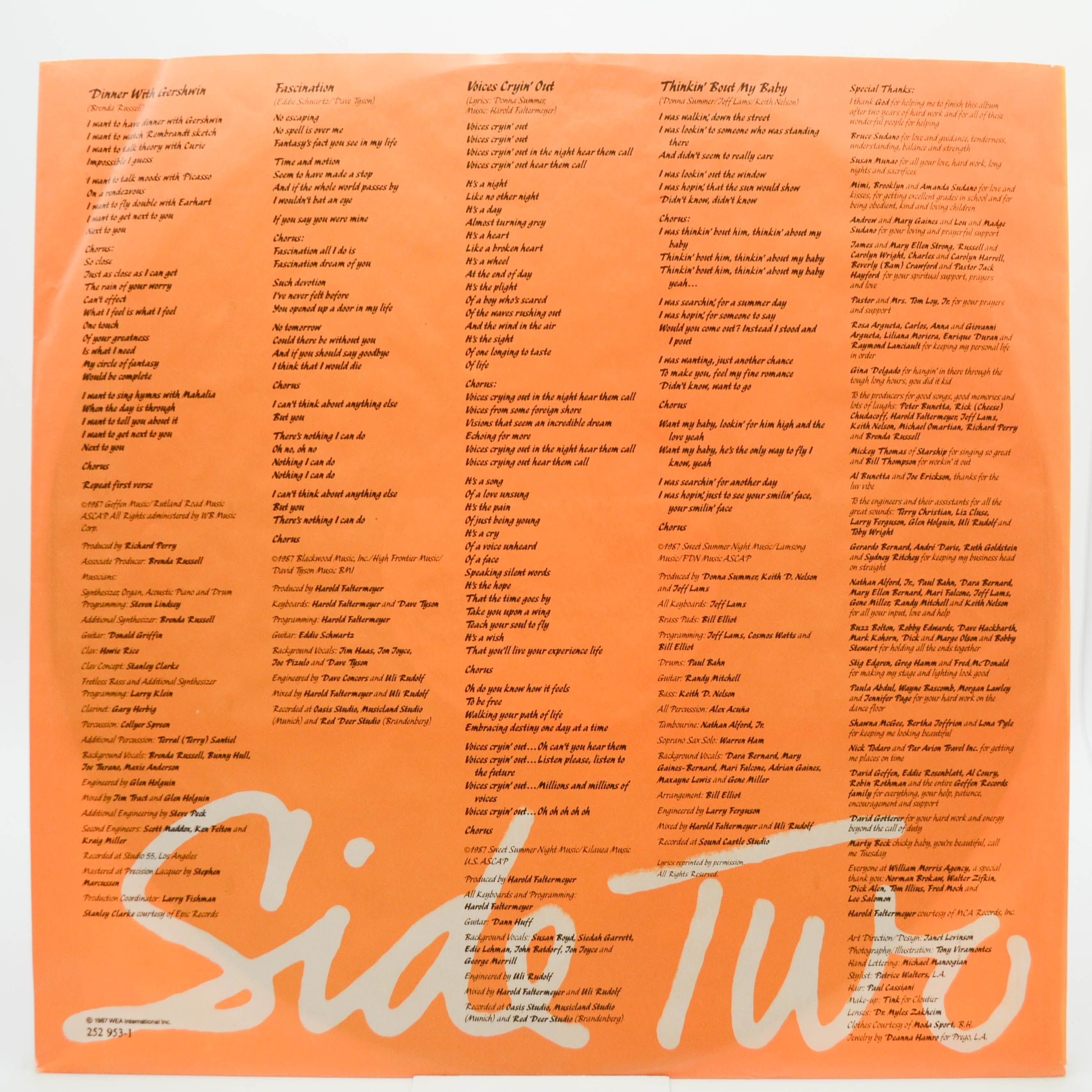 Donna Summer — All Systems Go, 1987