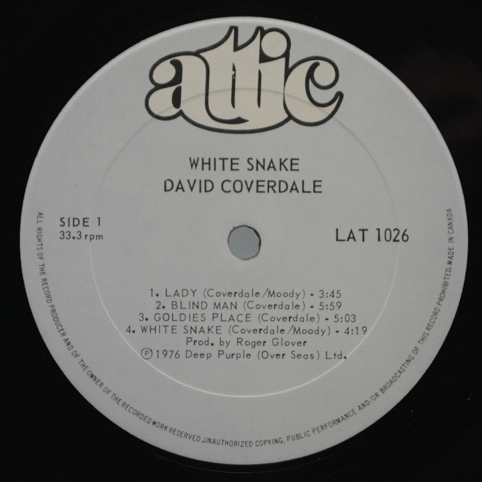 David Coverdale — White Snake, 1977