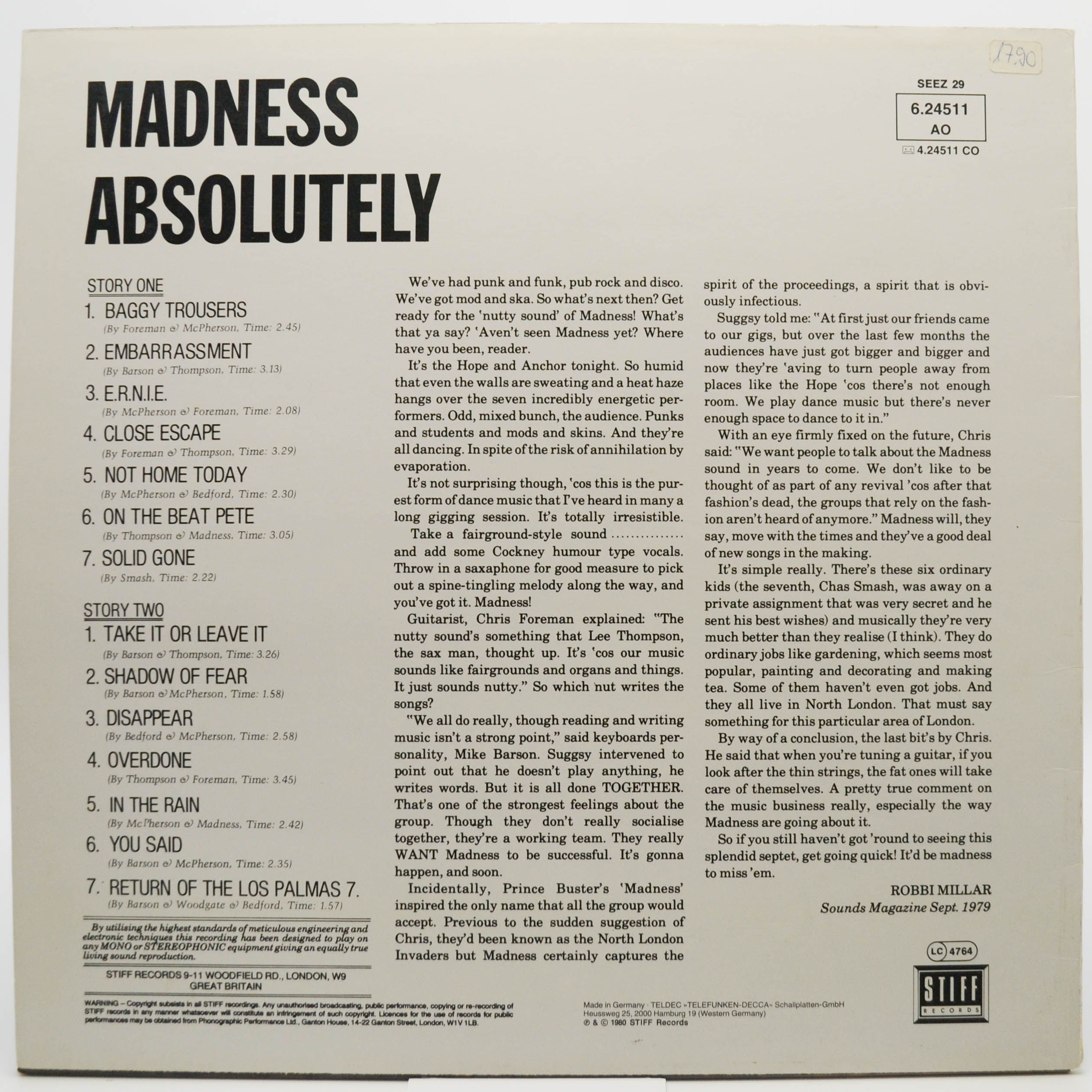 Madness — Absolutely, 1980