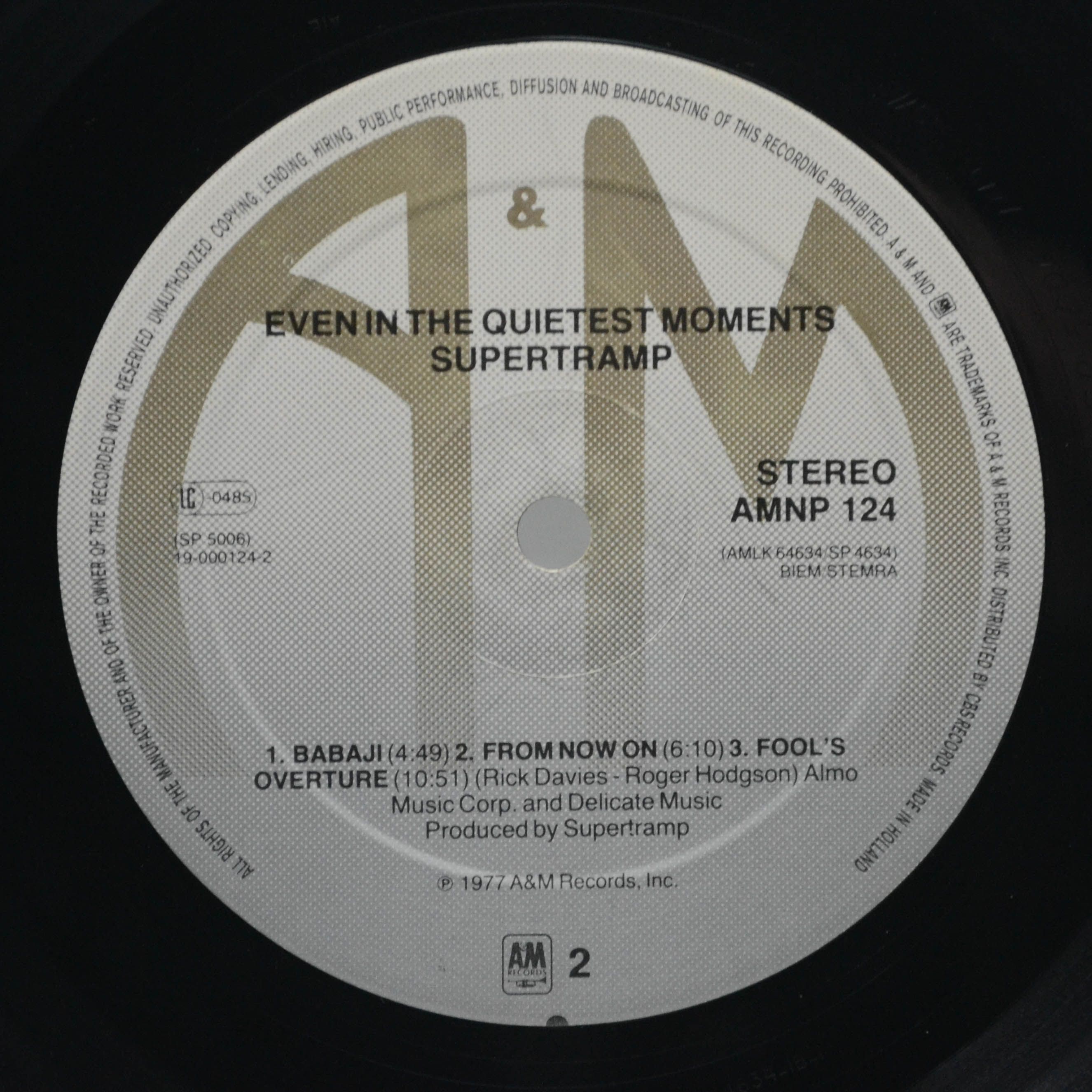 Supertramp — Even In The Quietest Moments..., 1983