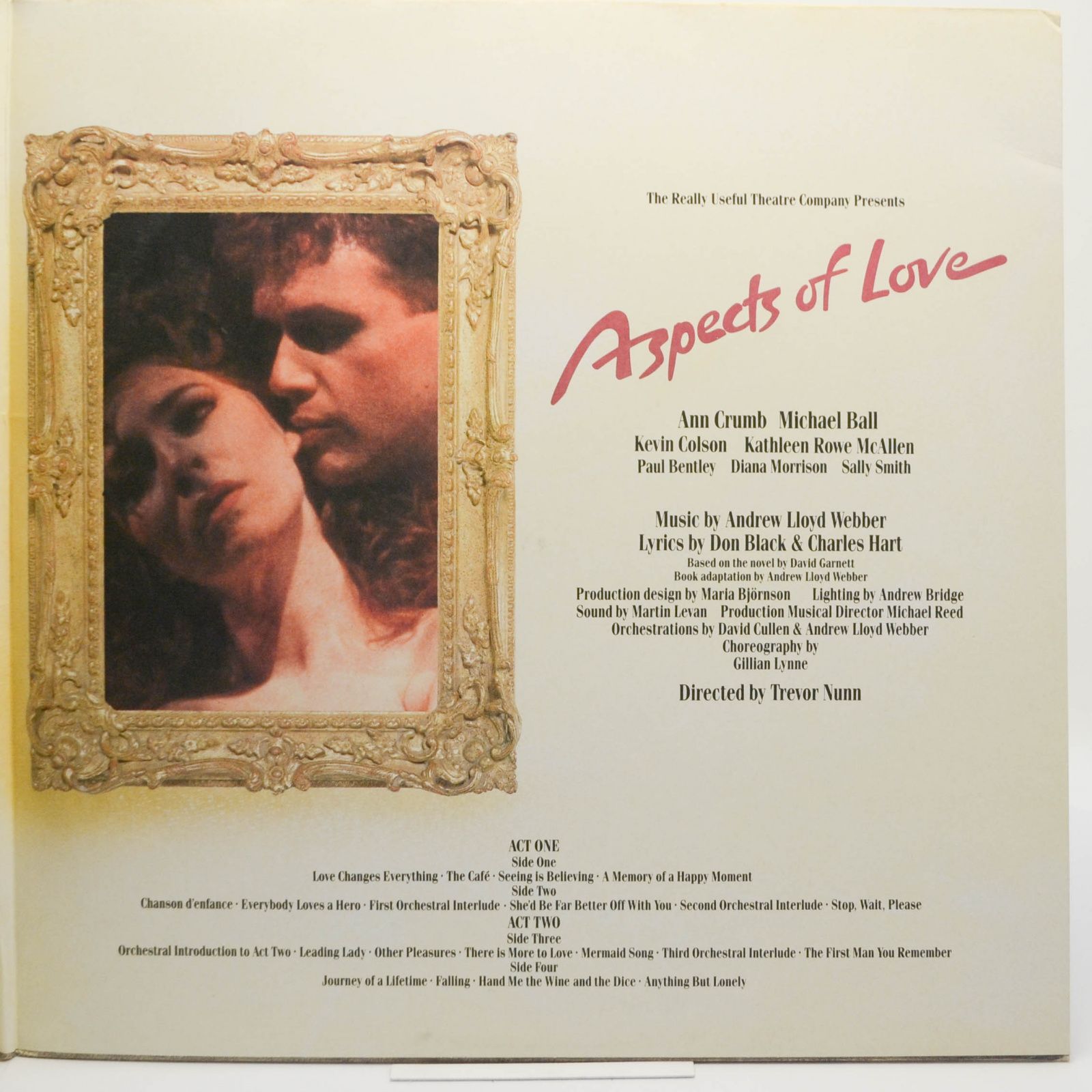 Andrew Lloyd Webber — Aspects Of Love (2LP), 1989