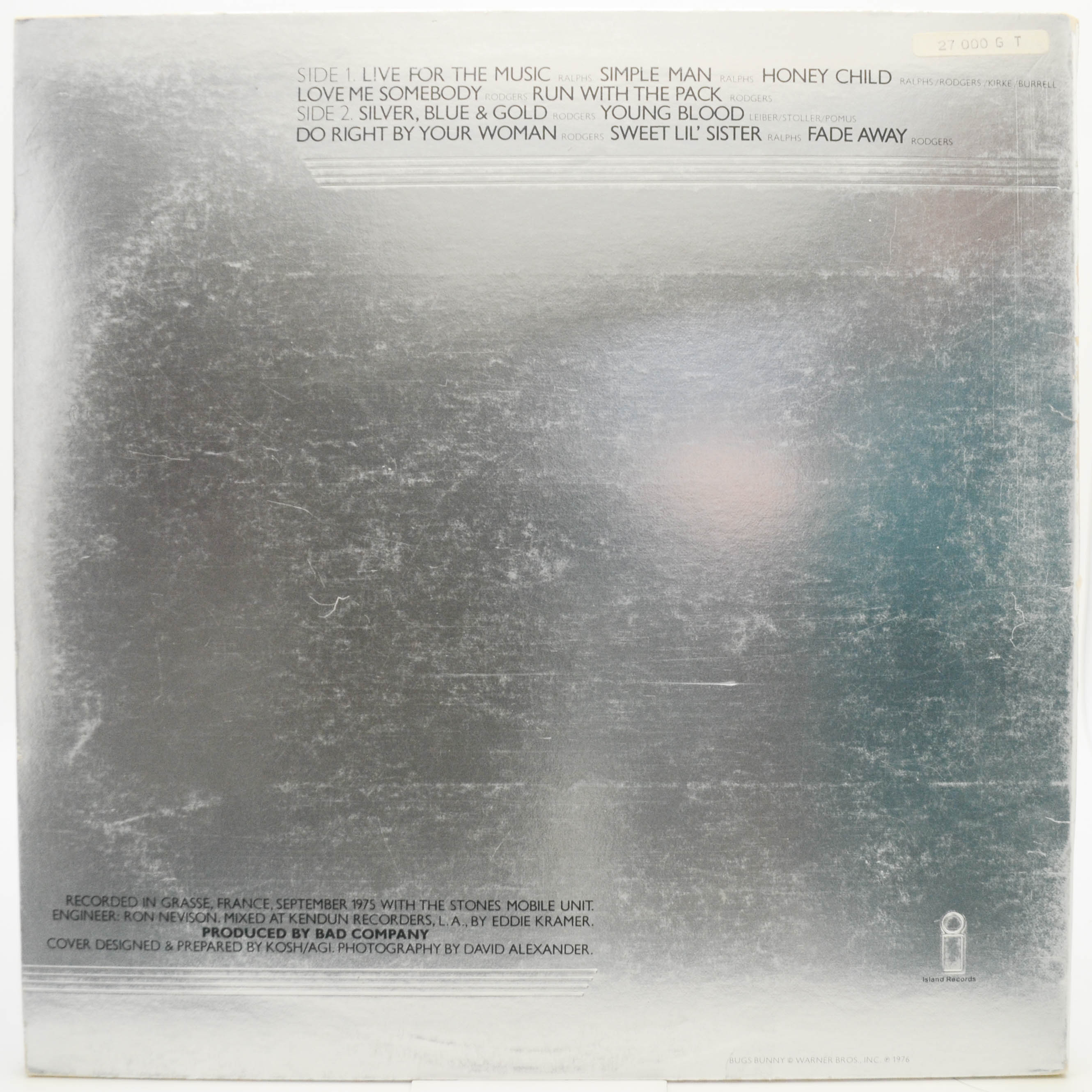 Bad Company — Run With The Pack, 1976