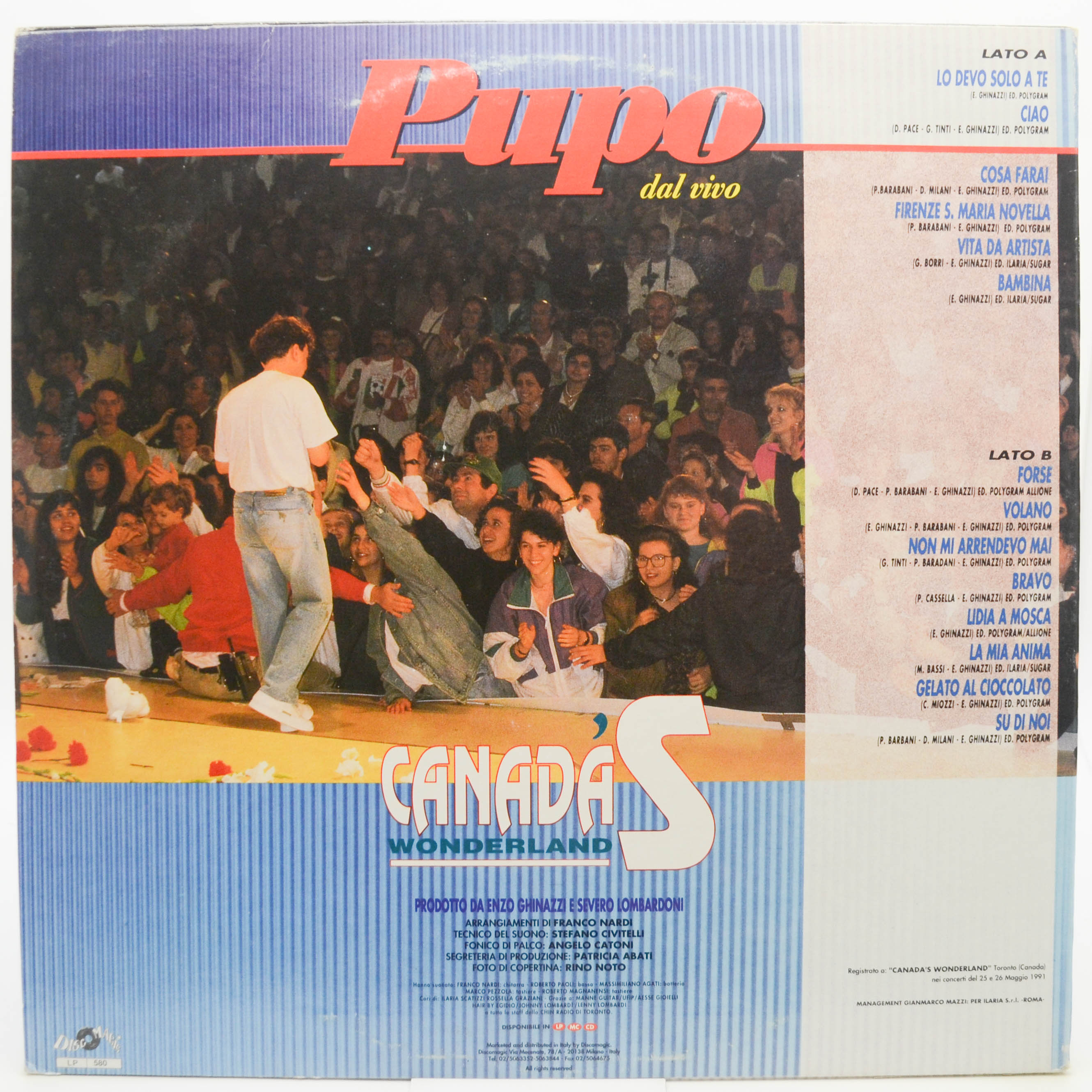 Pupo — Canada's Wonderland (1-st, Italy), 1991