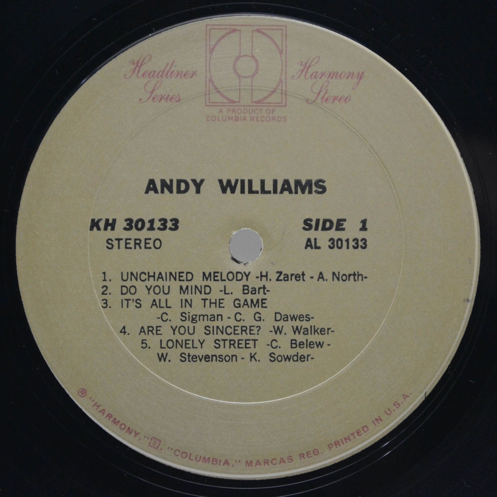 Andy Williams — Andy Williams (1-st, USA), 1970