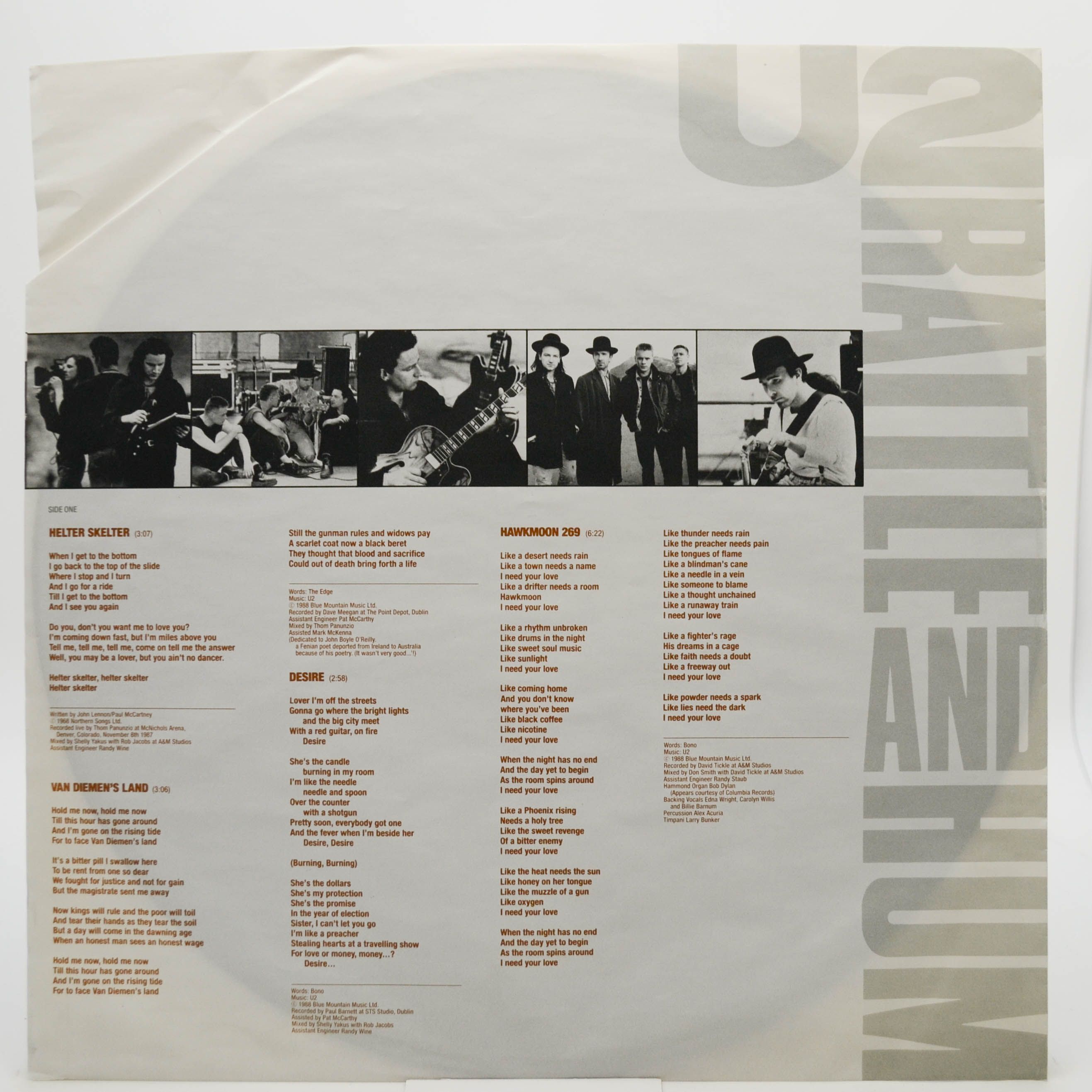 U2 — Rattle And Hum (2LP), 1988