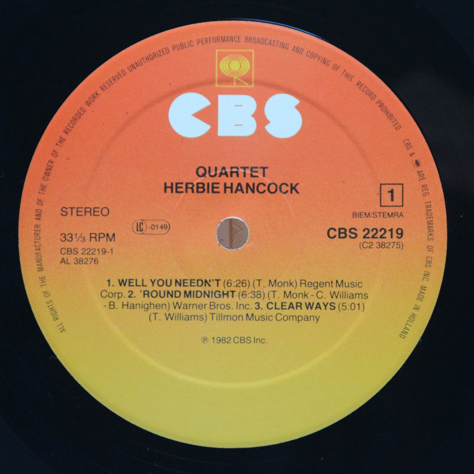 Herbie Hancock — Quartet (2LP), 1982