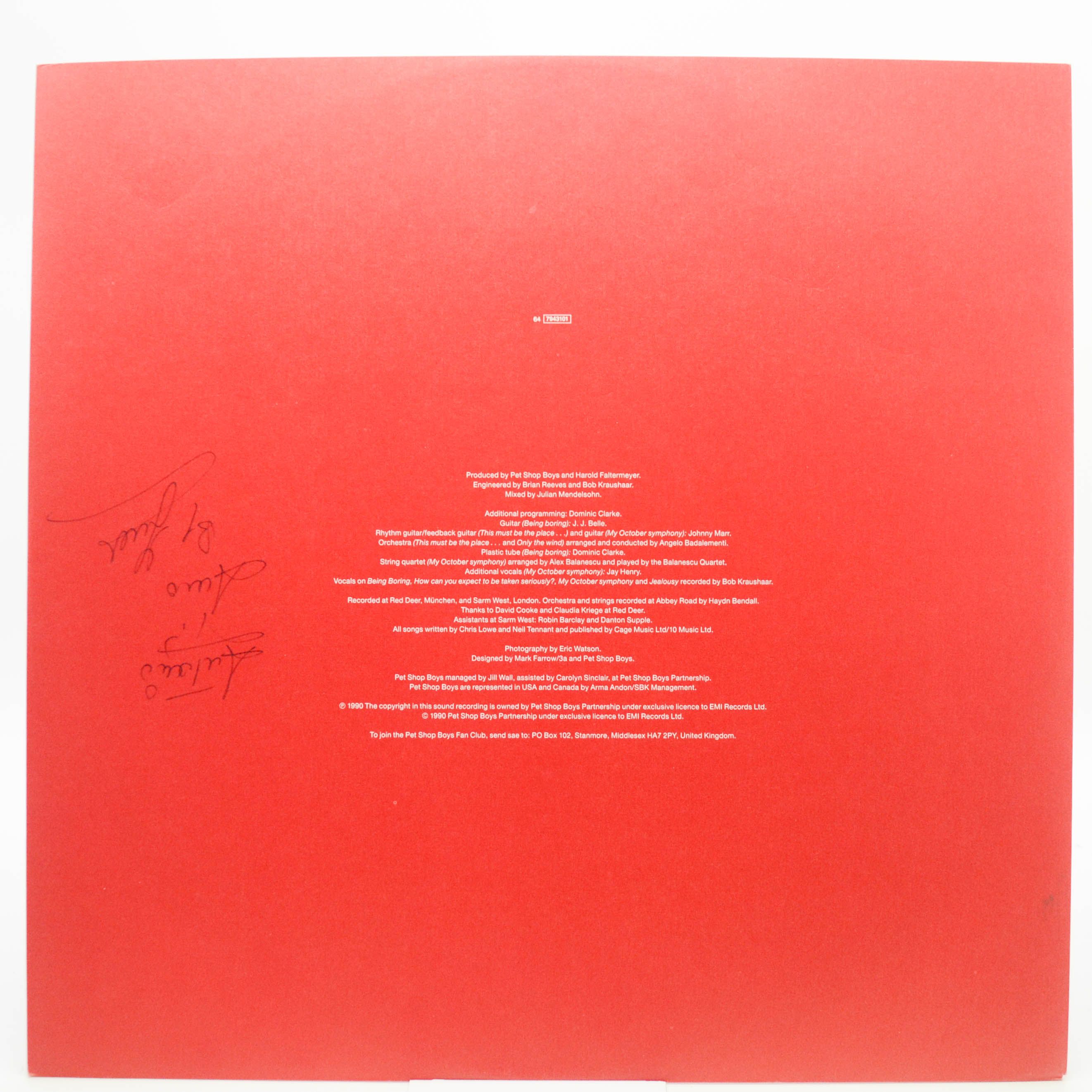 Pet Shop Boys — Behaviour, 1990