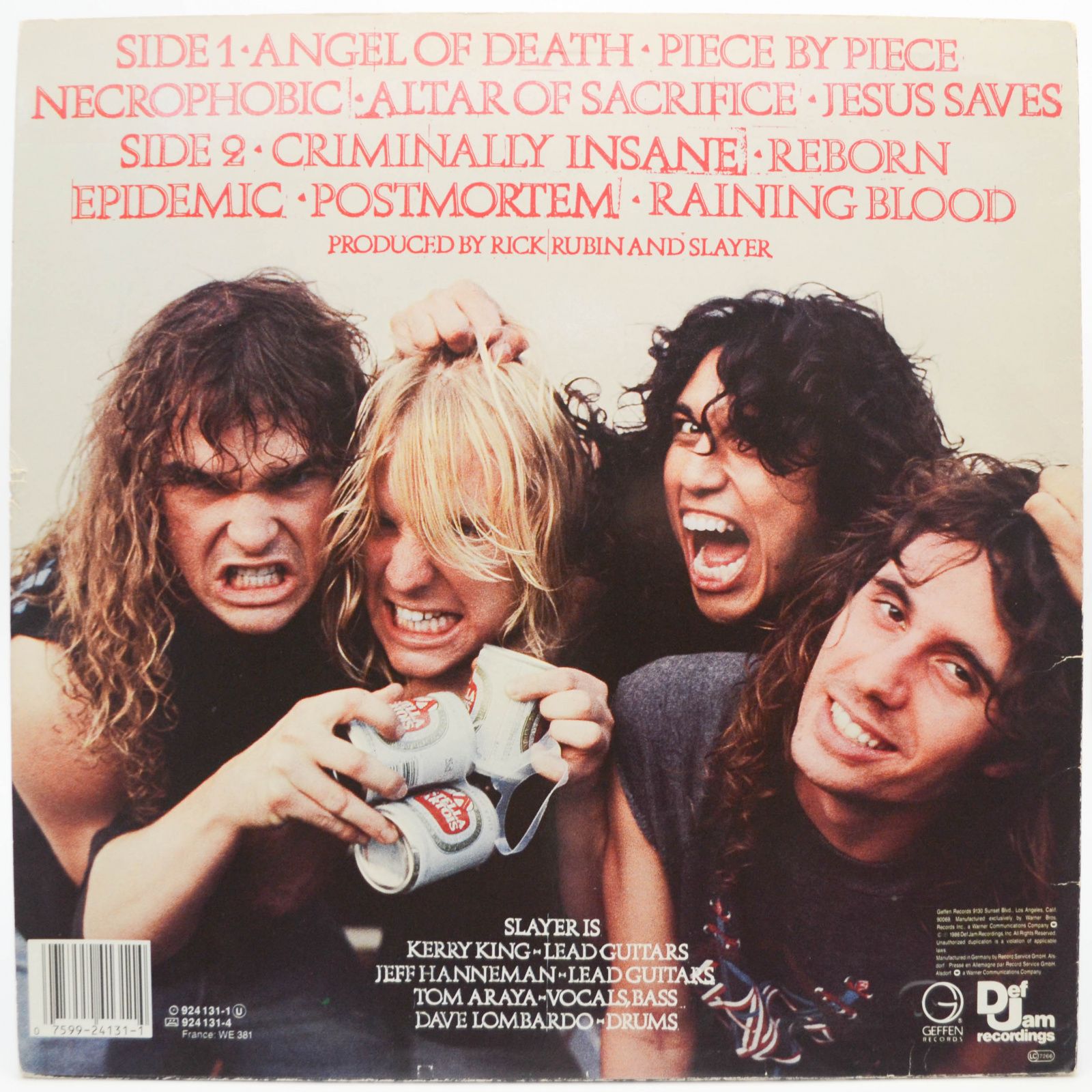 Slayer — Reign In Blood, 1986