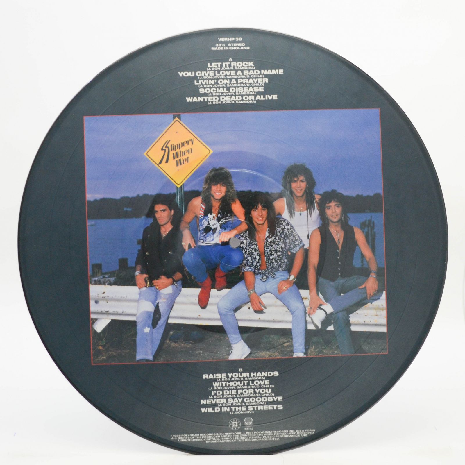 Bon Jovi — Slippery When Wet (UK, poster), 1986