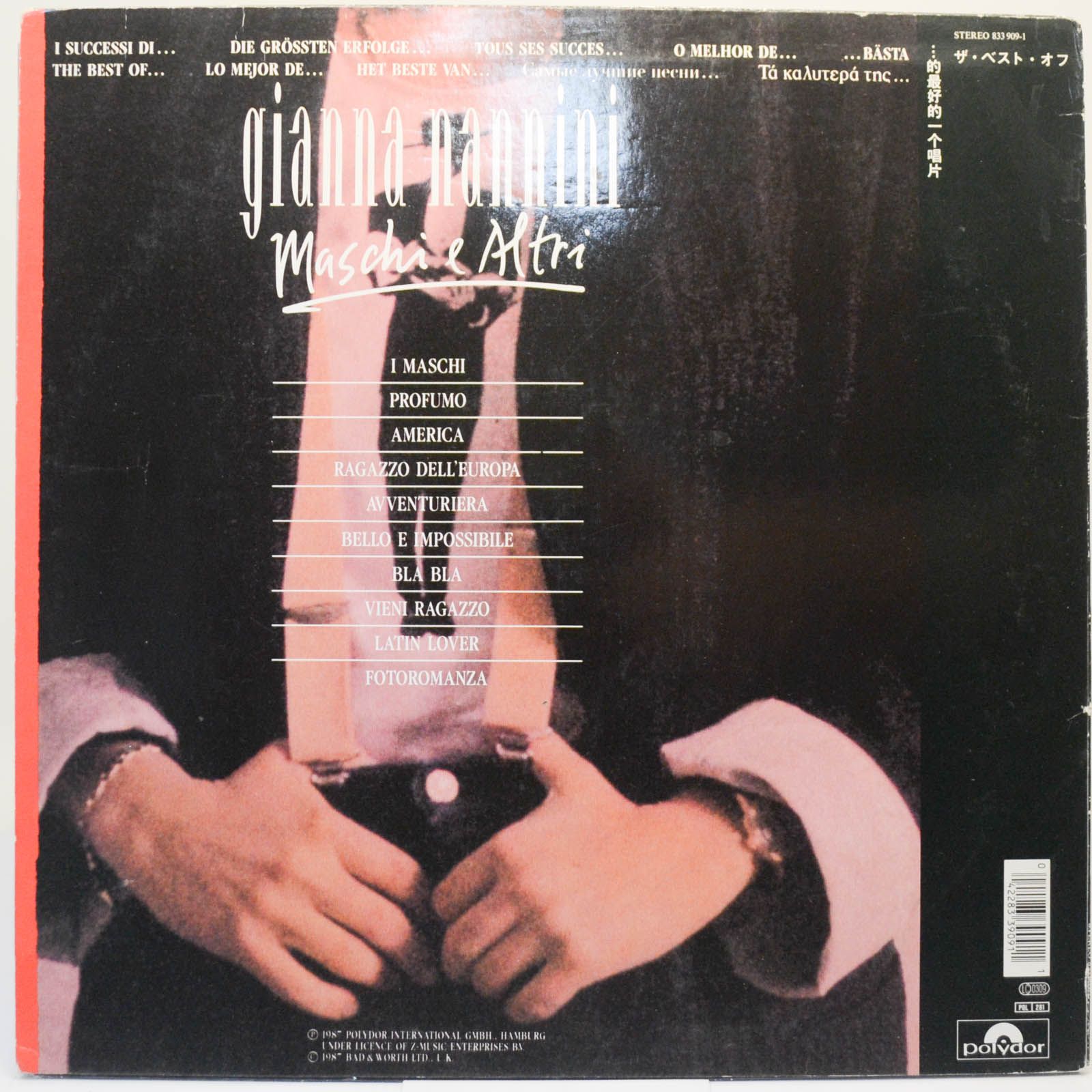 Gianna Nannini — Maschi E Altri, 1987