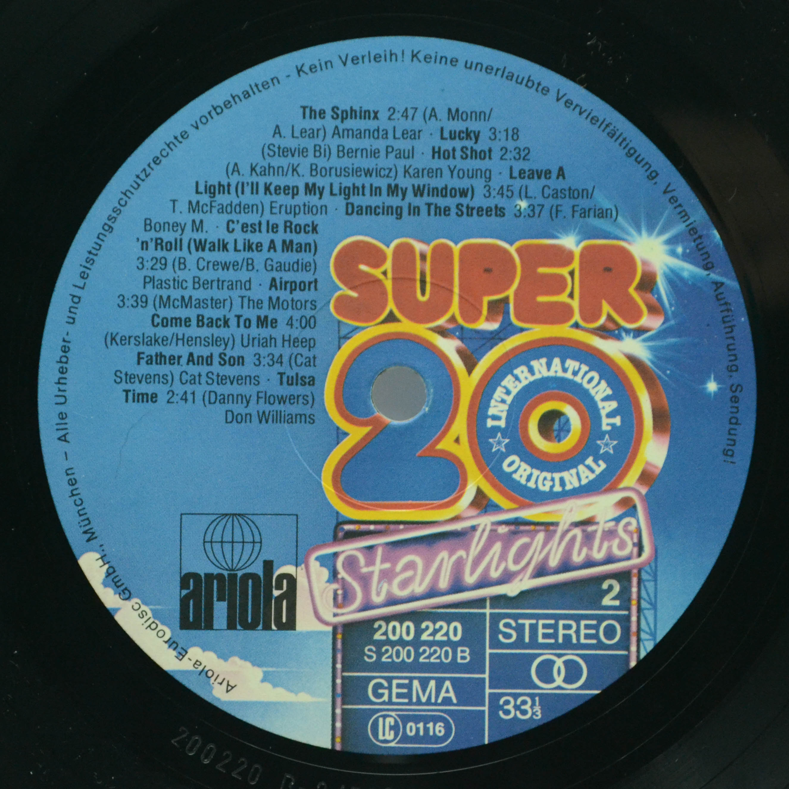 Various — Super 20 International - Starlights, 1979