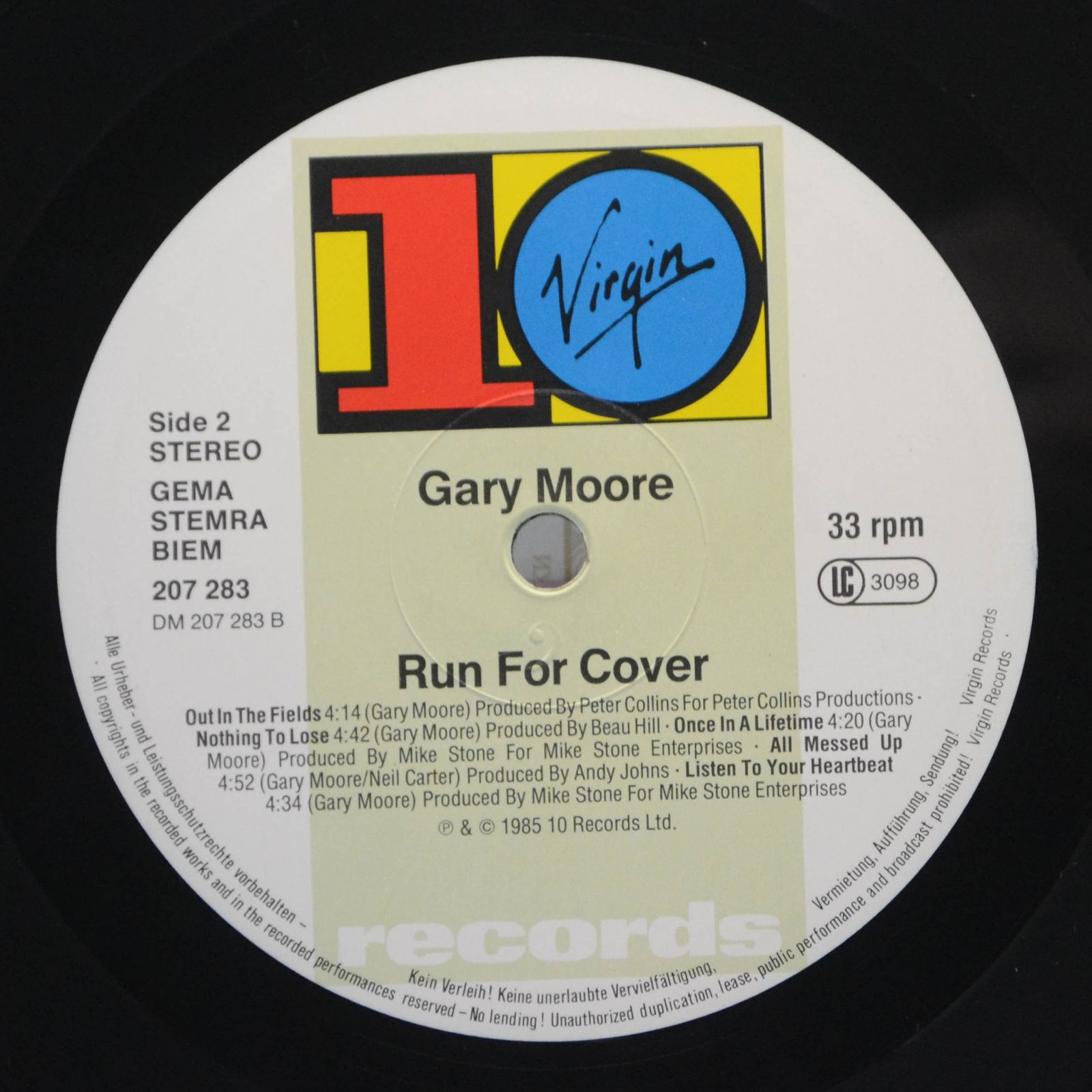 Gary Moore — Run For Cover, 1985