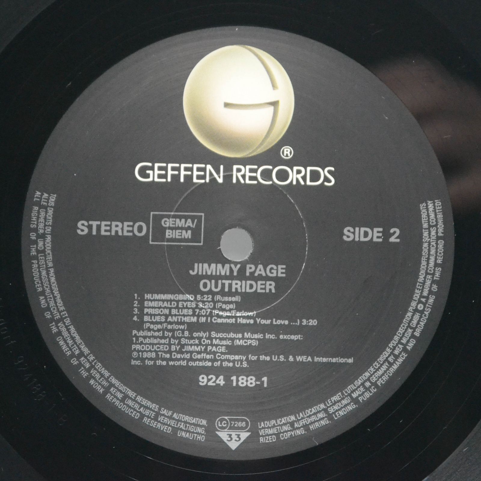 Jimmy Page — Outrider, 1988