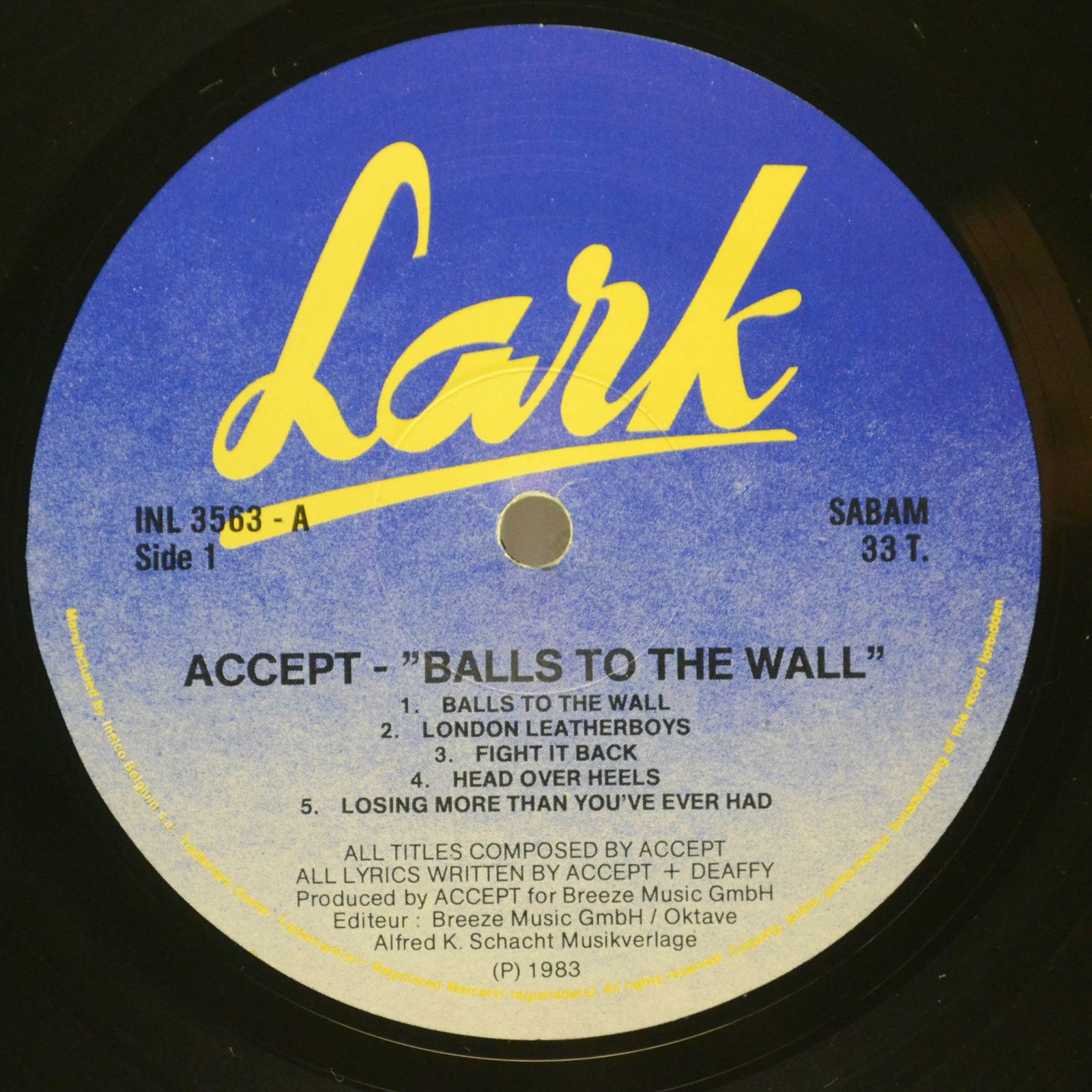 Accept — Balls To The Wall, 1983