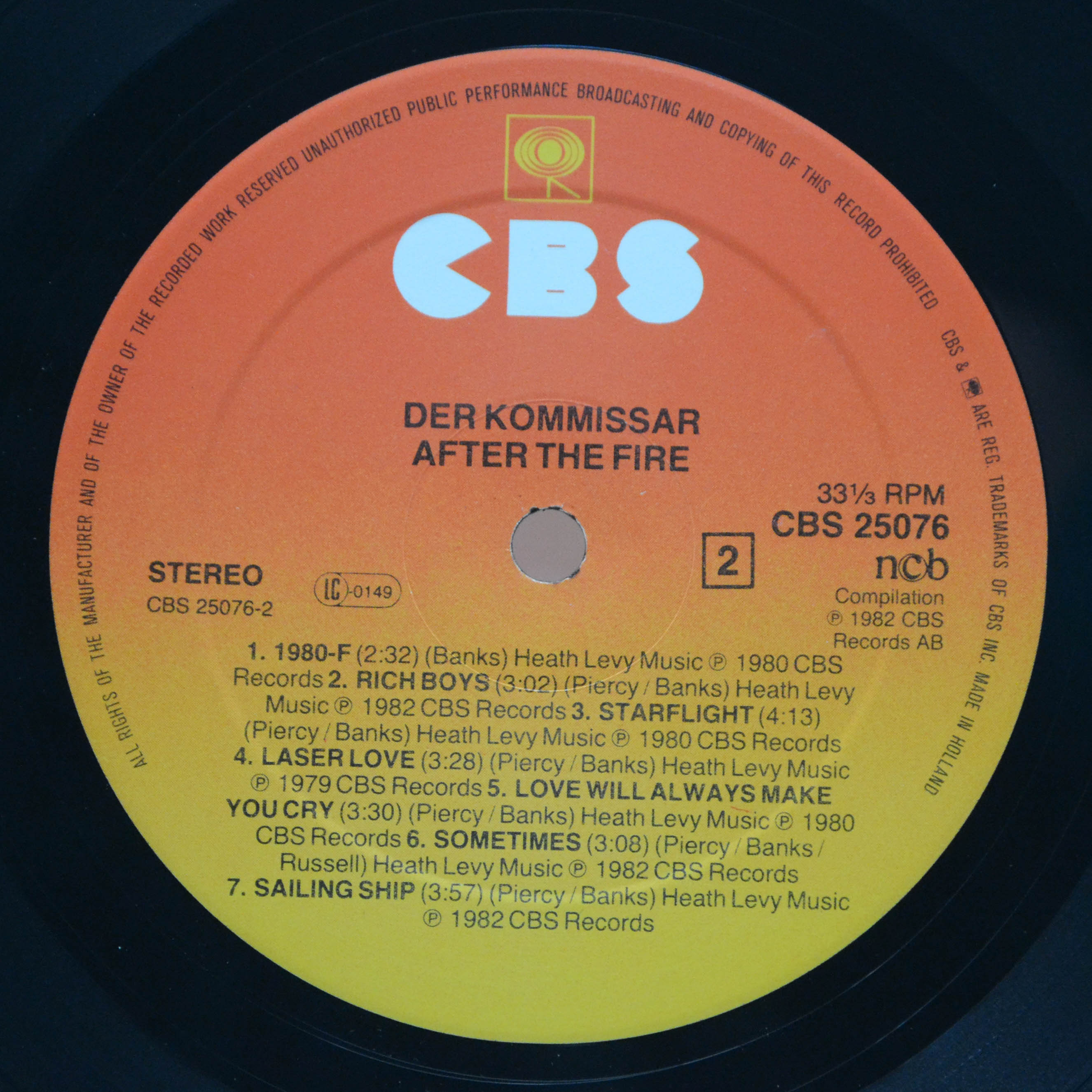 After The Fire — Der Kommissar, 1982