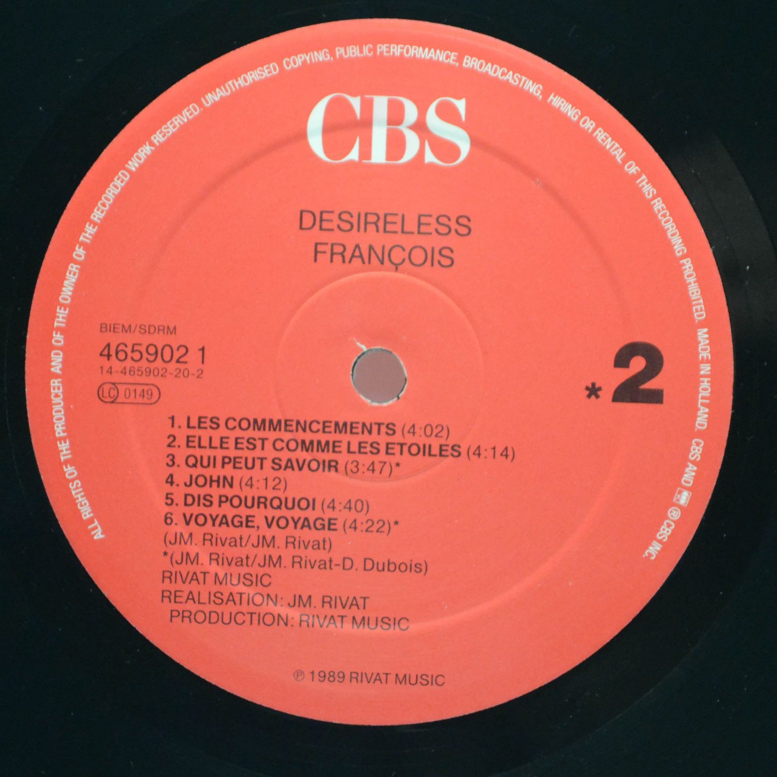 Desireless — François, 1989