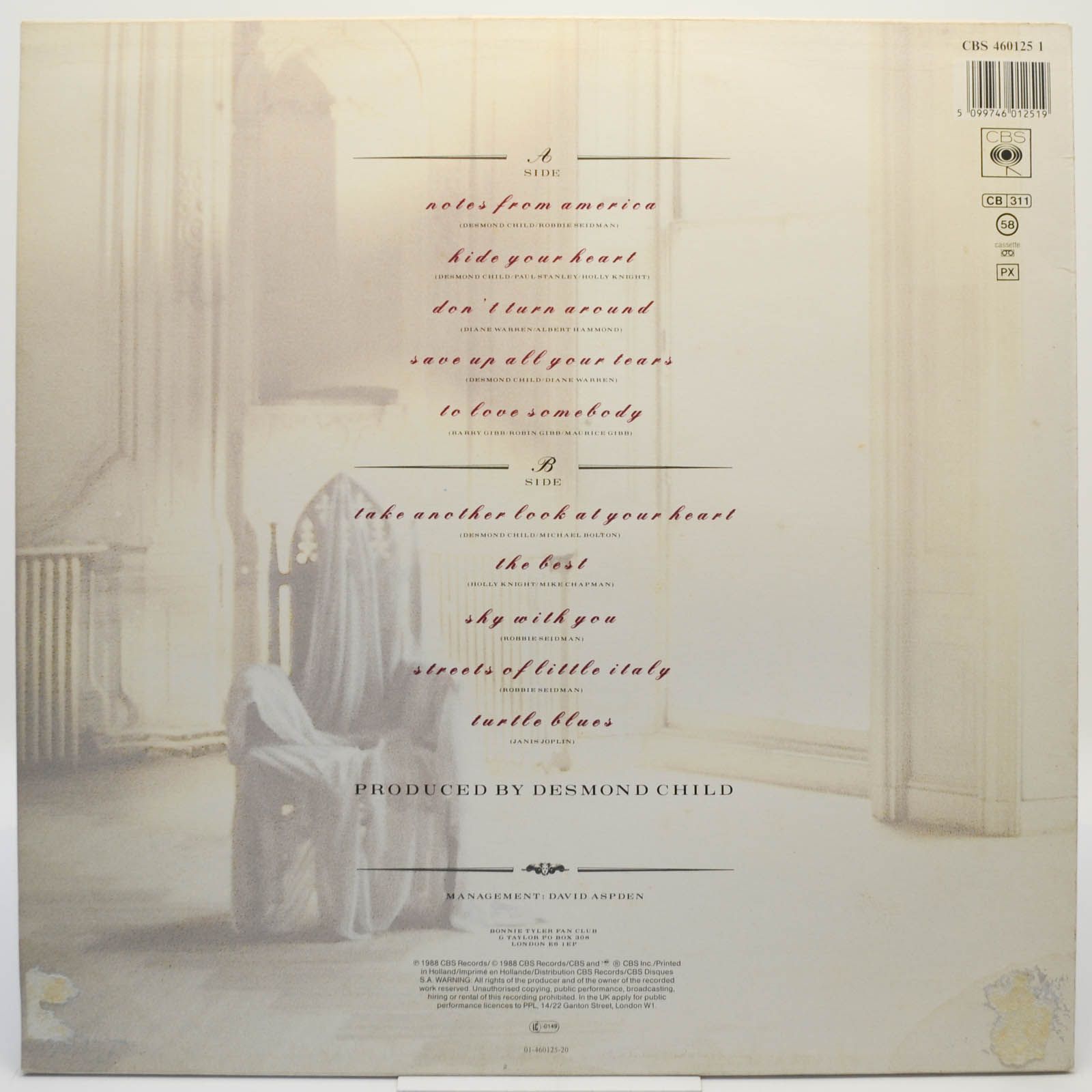 Bonnie Tyler — Hide Your Heart, 1988