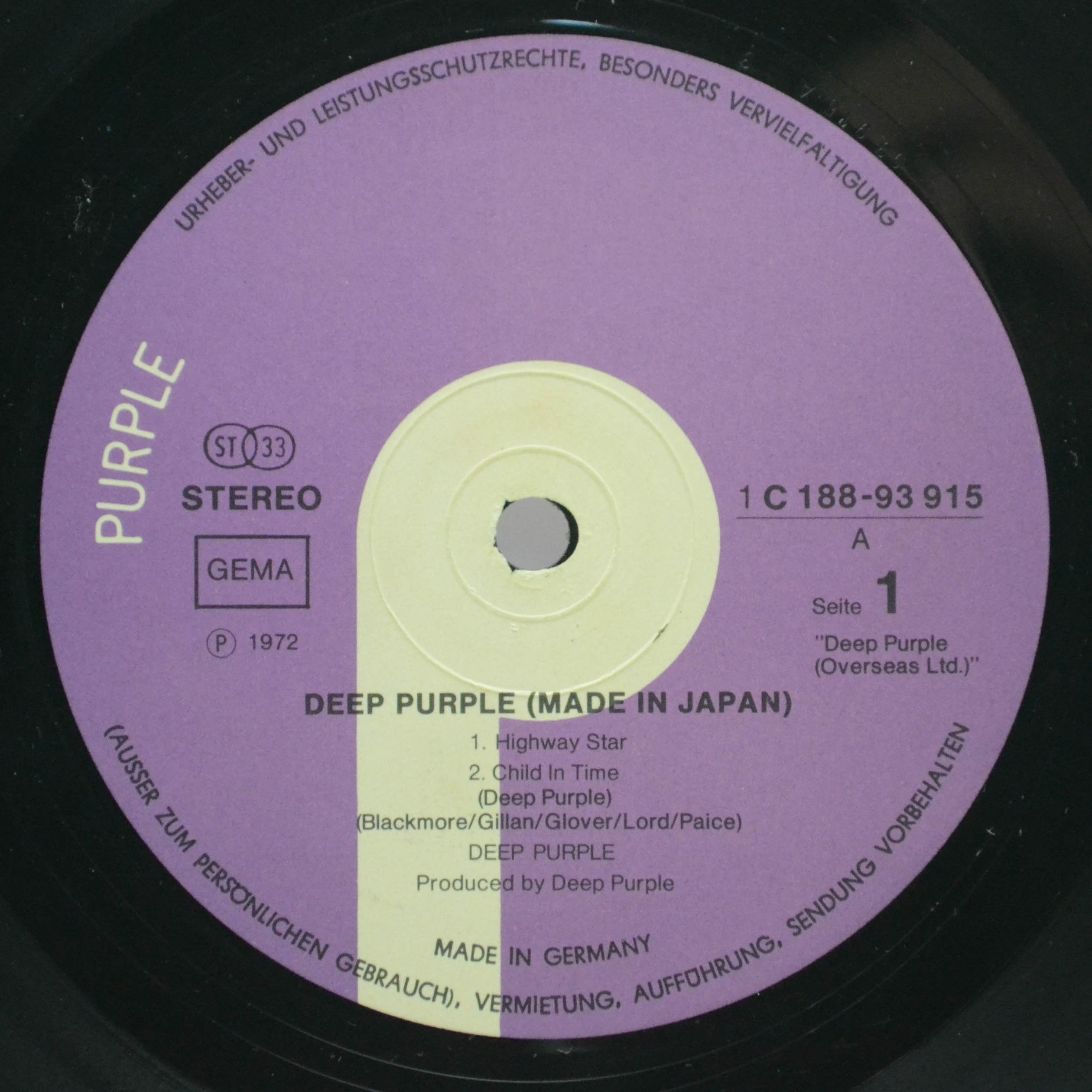 Deep Purple — Made In Japan (2LP), 1972