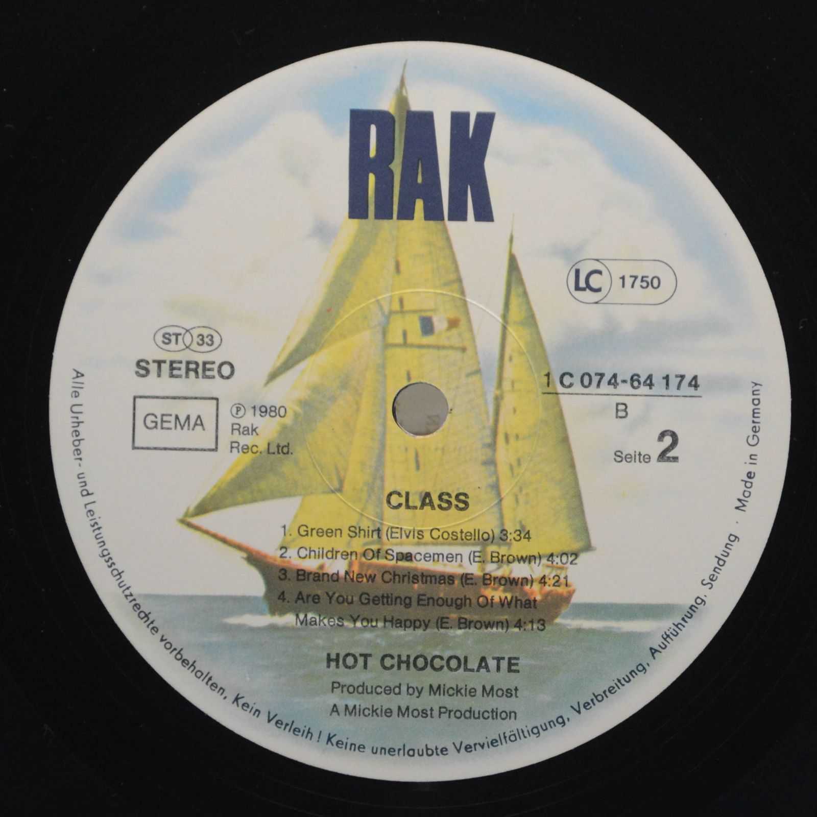 Hot Chocolate — Class, 1980