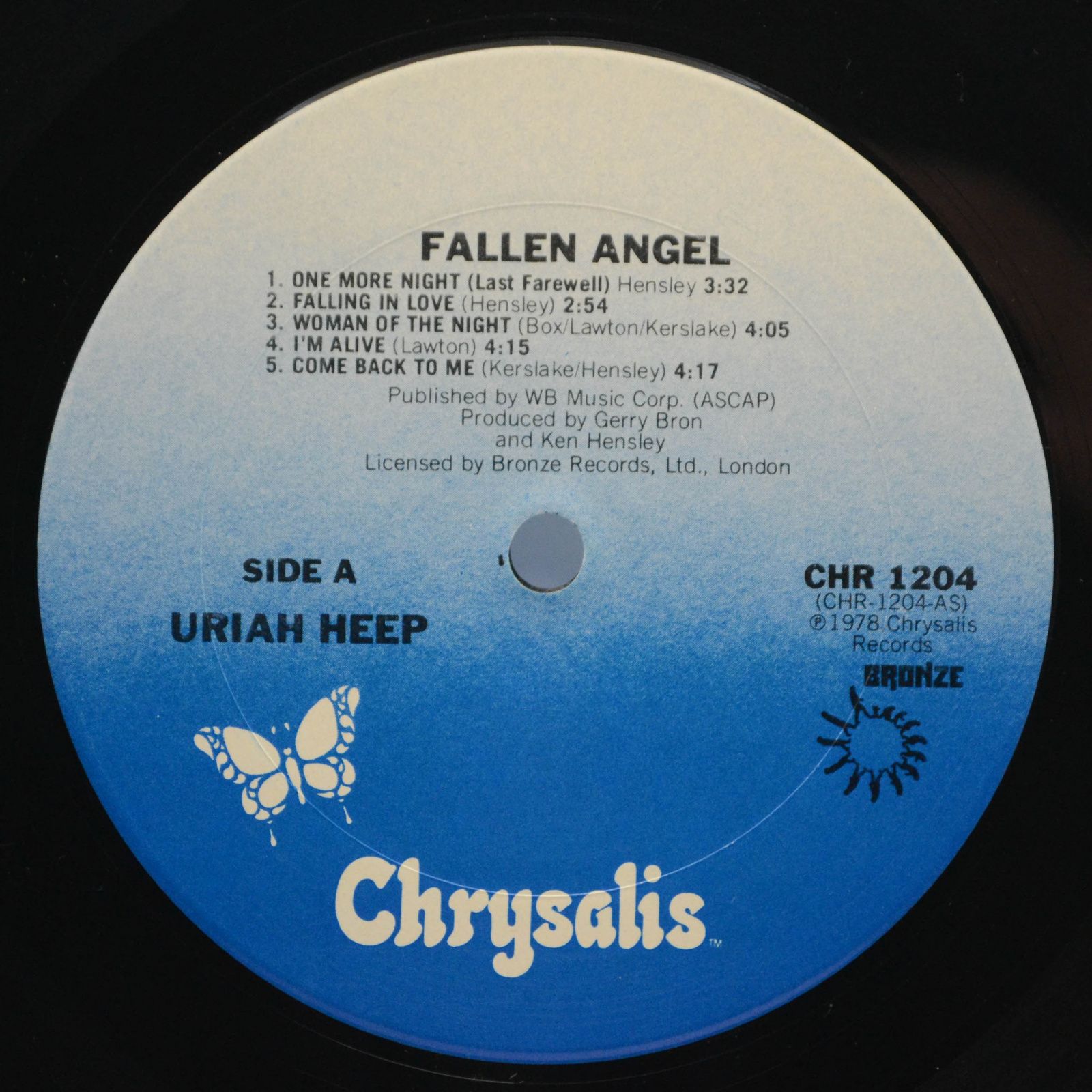 Uriah Heep — Fallen Angel (USA), 1978
