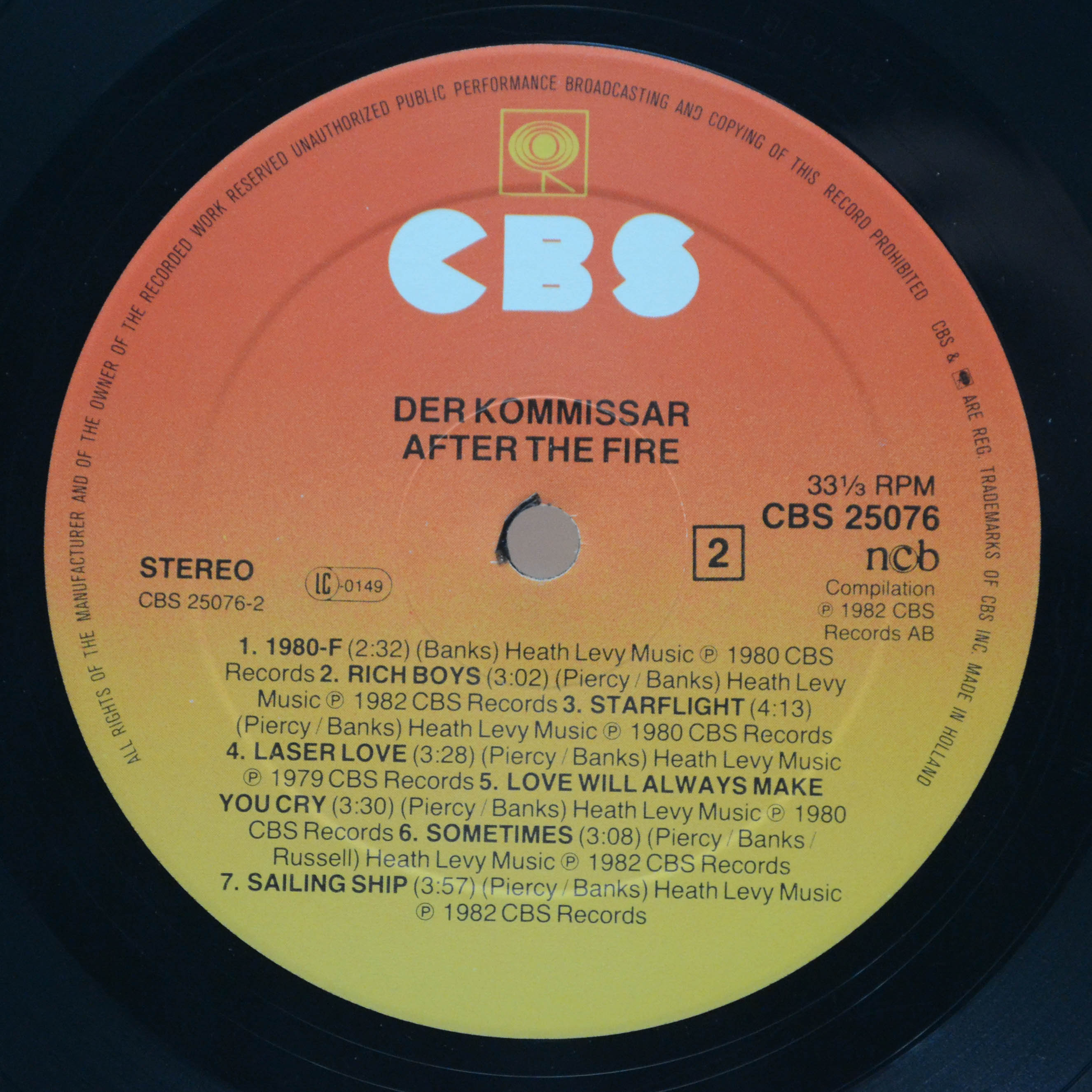 After The Fire — Der Kommissar, 1982