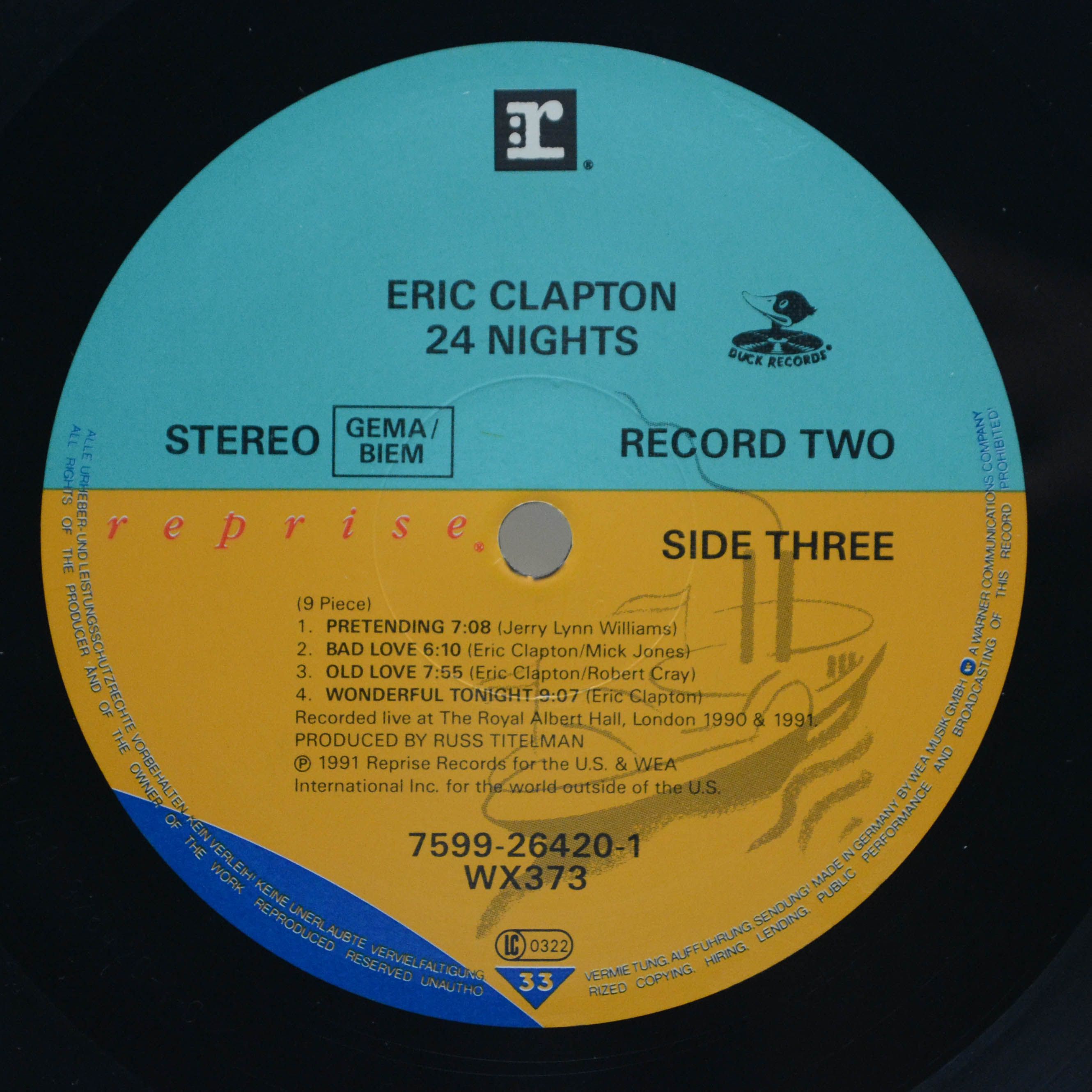 Eric Clapton — 24 Nights (2LP), 1991