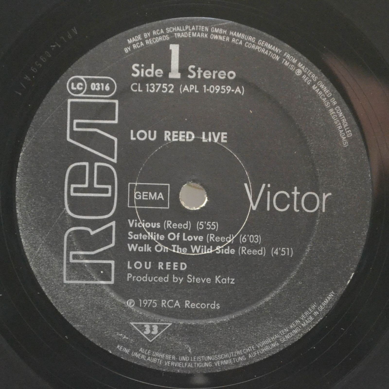 Lou Reed — Lou Reed Live, 1981