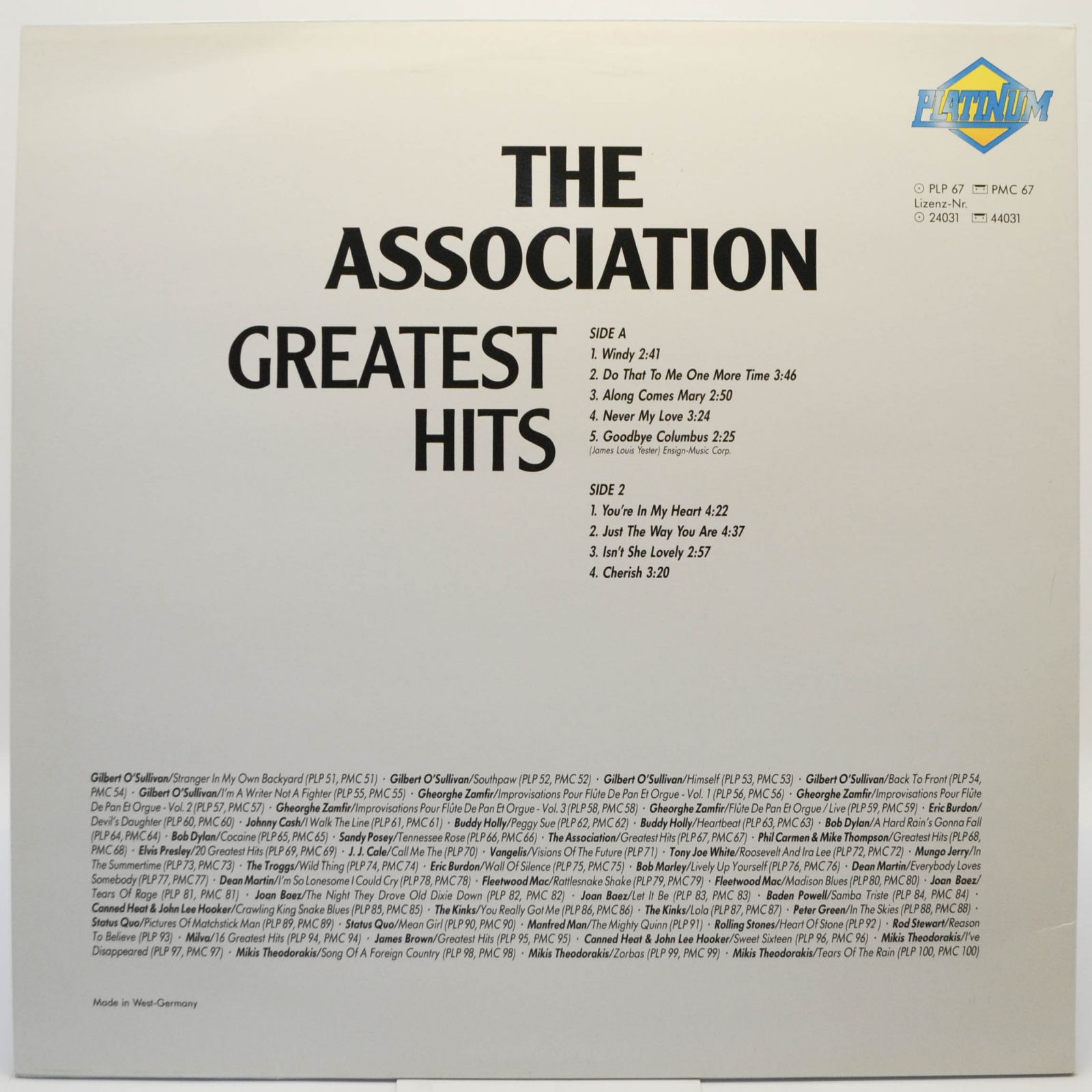 Association — Greatest Hits, 1983