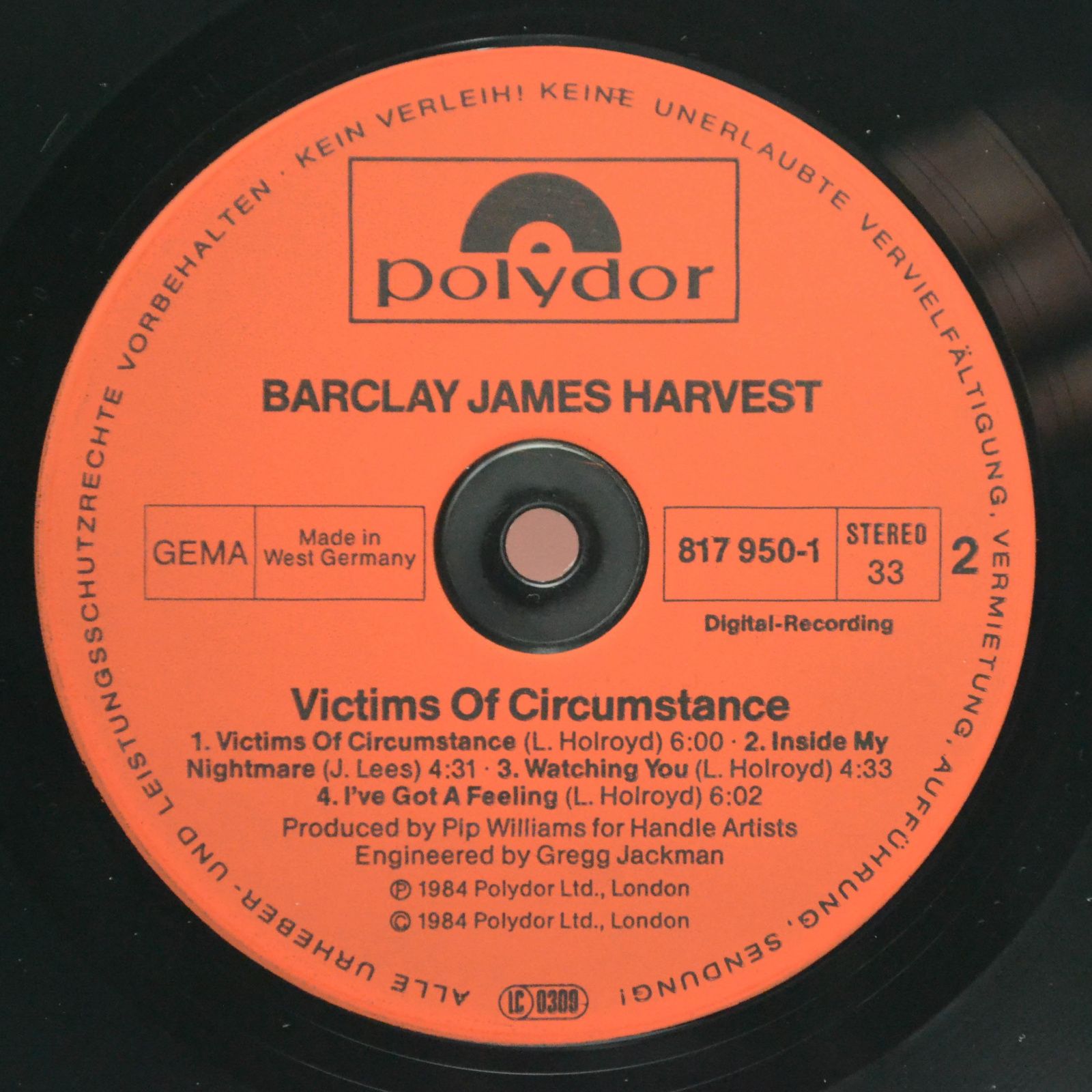 Barclay James Harvest — Victims Of Circumstance, 1984