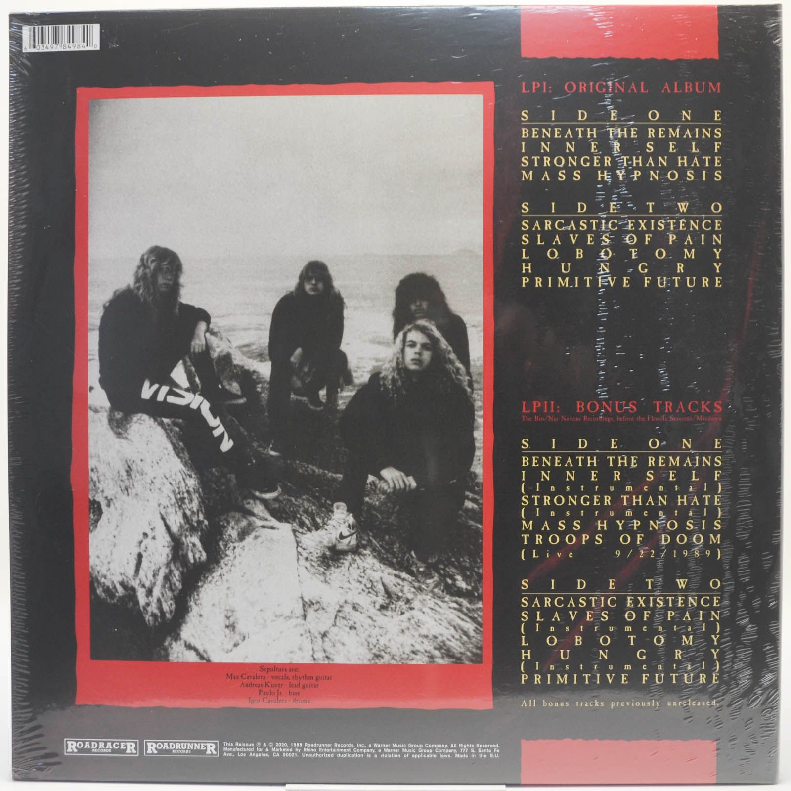 Sepultura — Beneath The Remains (2LP), 1989