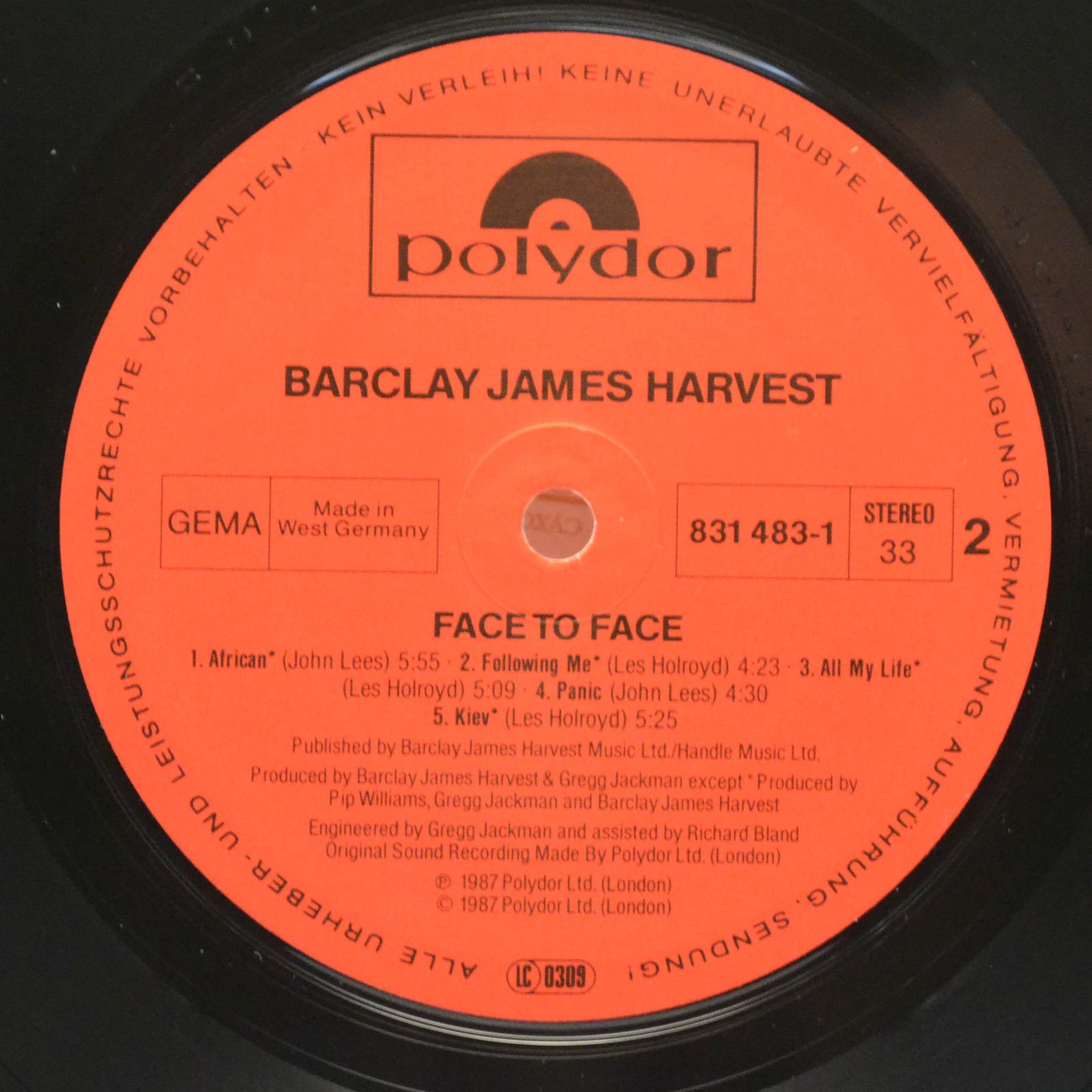 Barclay James Harvest — Face To Face, 1987